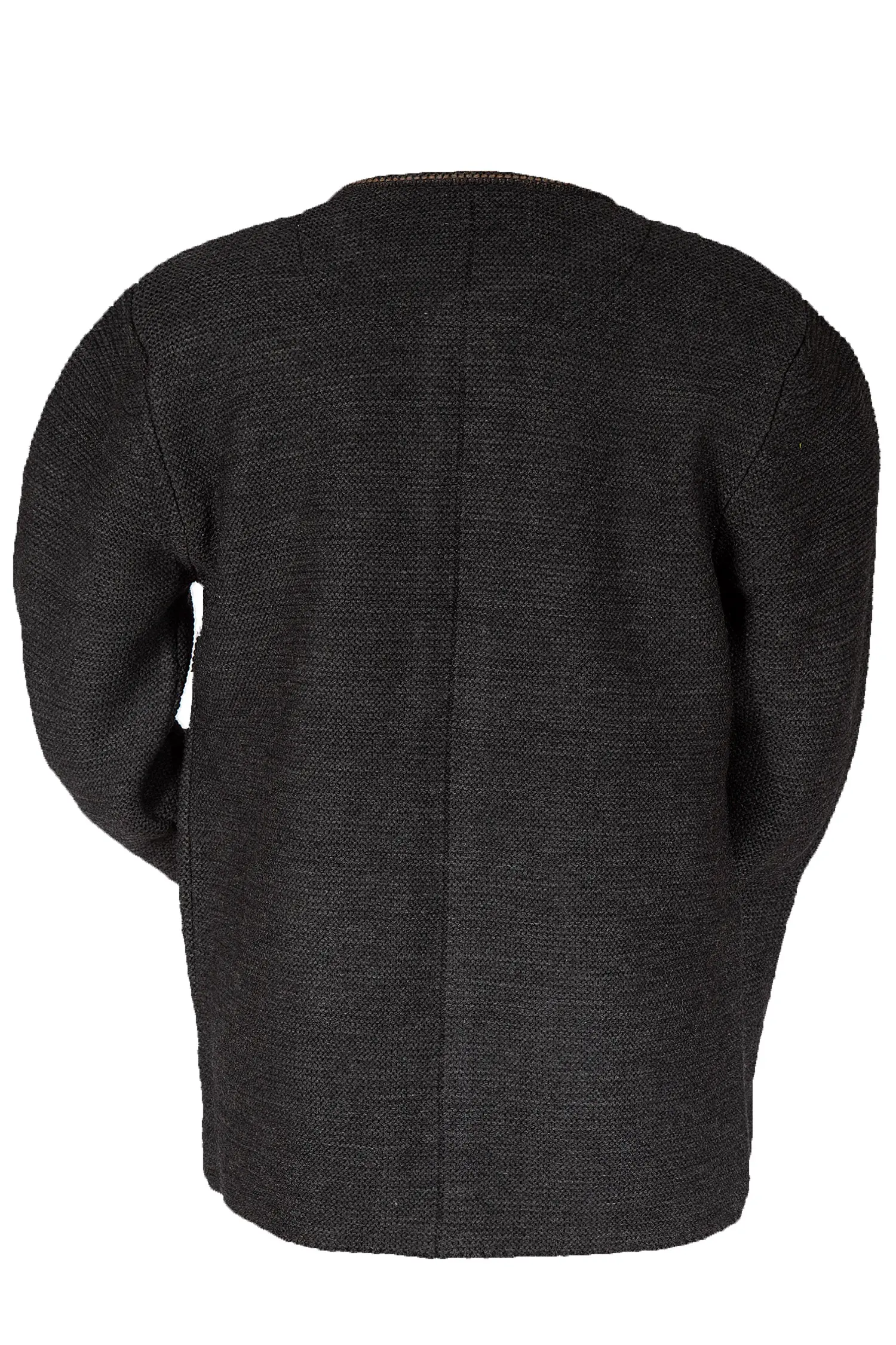 Trachten Strickjacke Hausstein in schwarz - Rückseite