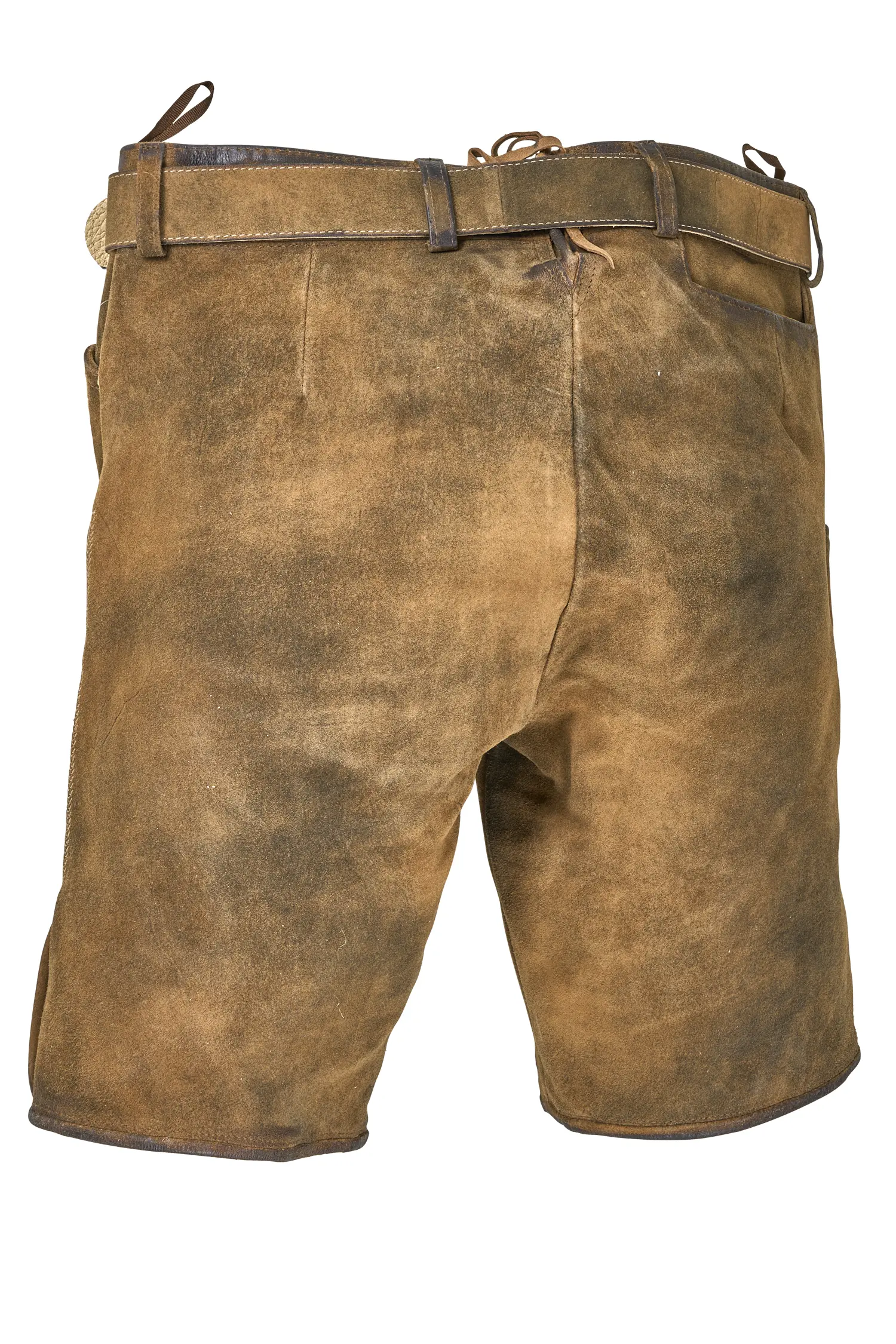 braune lederhose mit gürtel