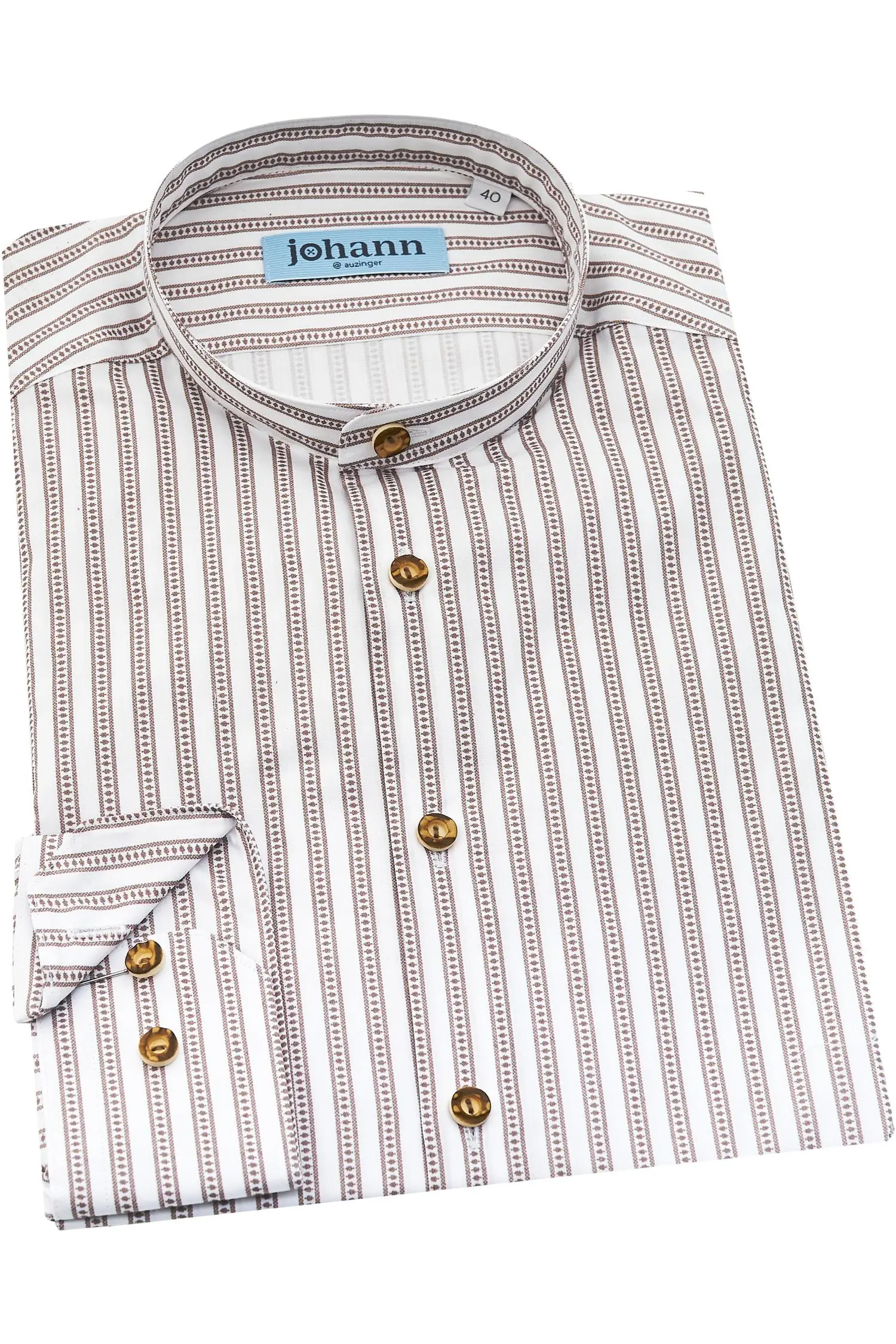 Weiß Braunes Herrenhemd von Johann