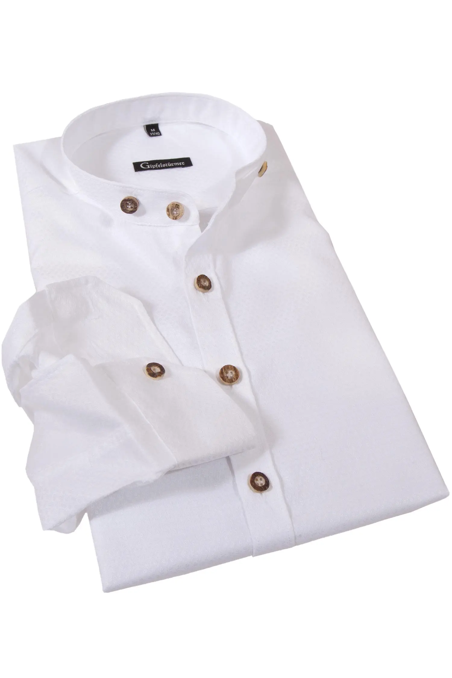 trachtenhemd-weiss-stehkragen-1502-0003-ws2-19-11a-0065-a Herren Trachten Hemd in weiß mit Stehkragen