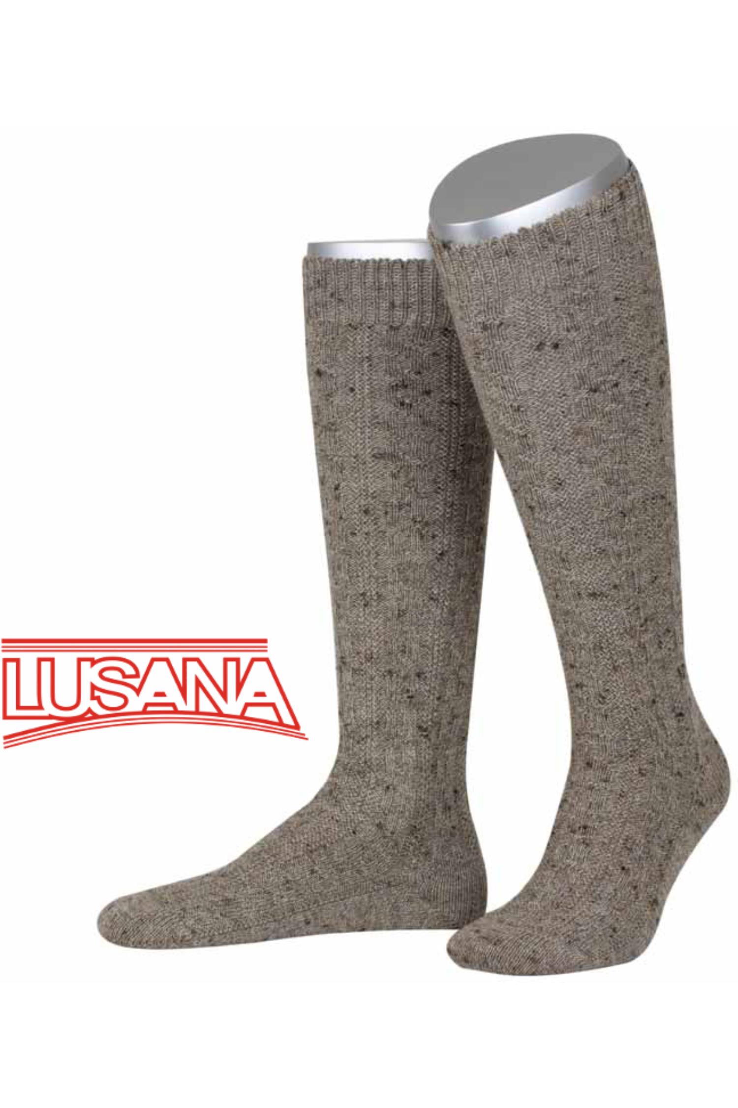 Trachtenkniestrümpfe von Lusana in Braun Trachtenkniestrümpfe Lusana in Braun