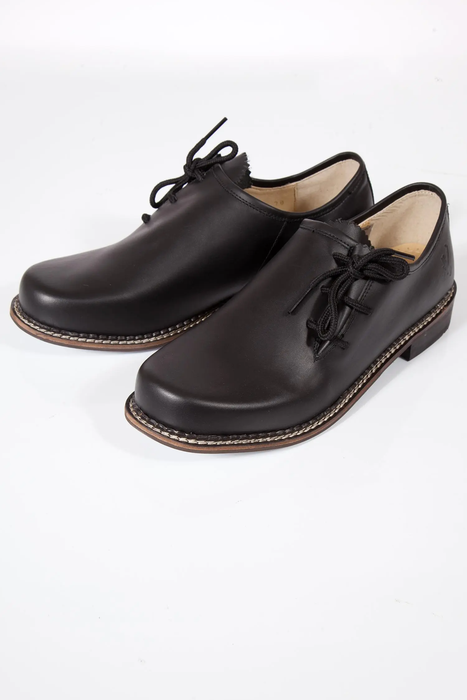 Herren Trachtenschuhe Jäger in schwarz glatt Paar