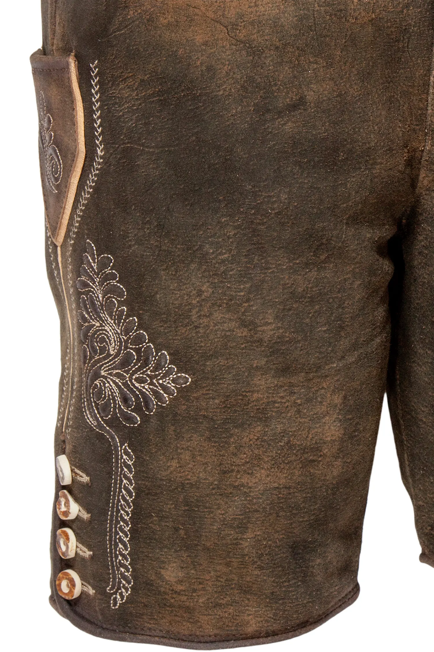 Kurze Lederhose Tracht Corbi in bison Bein