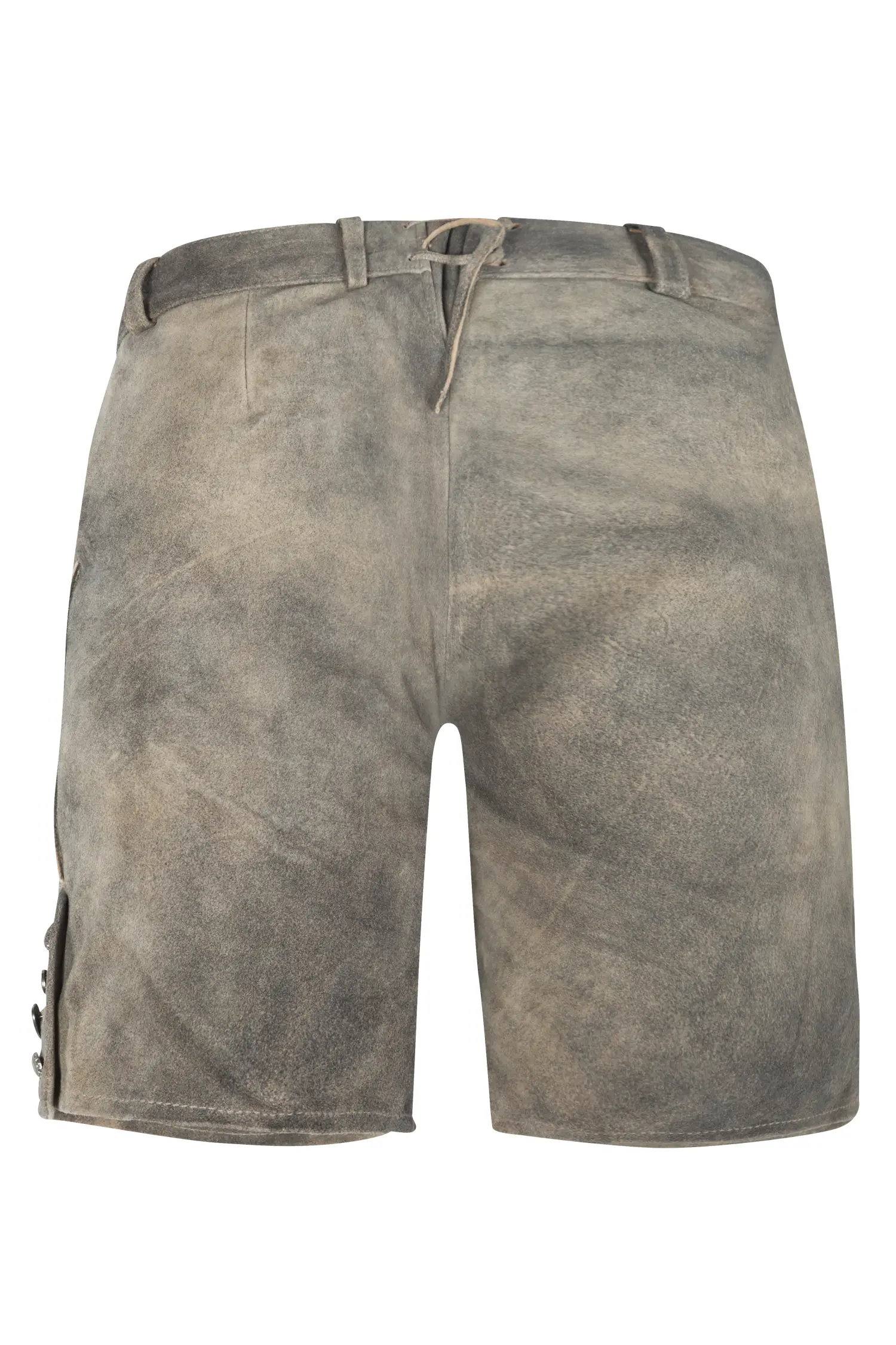 Kurze Lederhose Beka in braun - Rückansicht