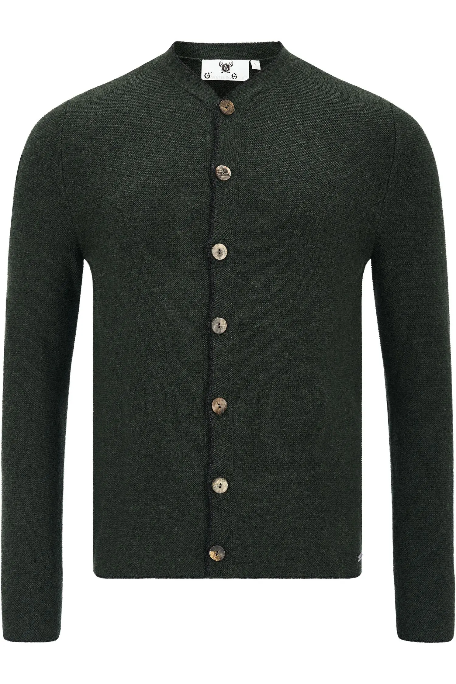 Strickjacke in oliv von Gweih & Silk