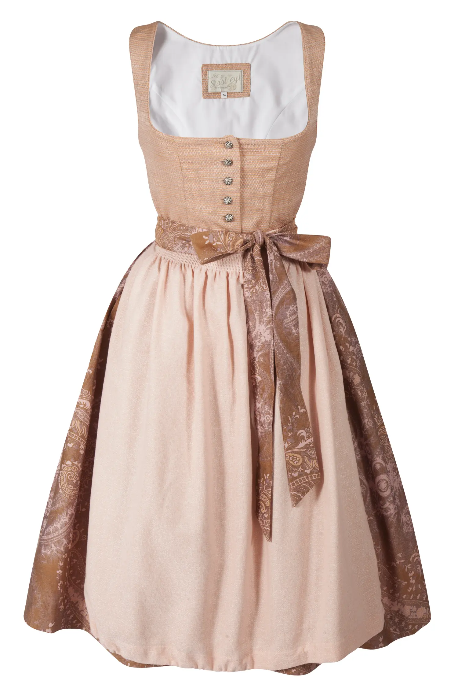 Dirndl Isabella von Sissi ey! in Webstoff-Optik und auffälligem Rock