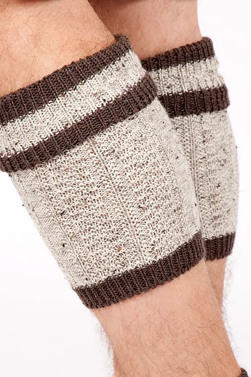 Trachten Loferl für Herren in natur melange und braun Wade