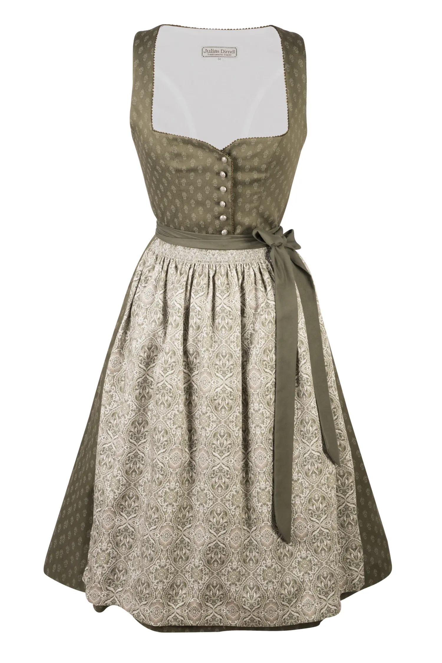 Dirndl Verena in moosgrün von Julias Dirndl