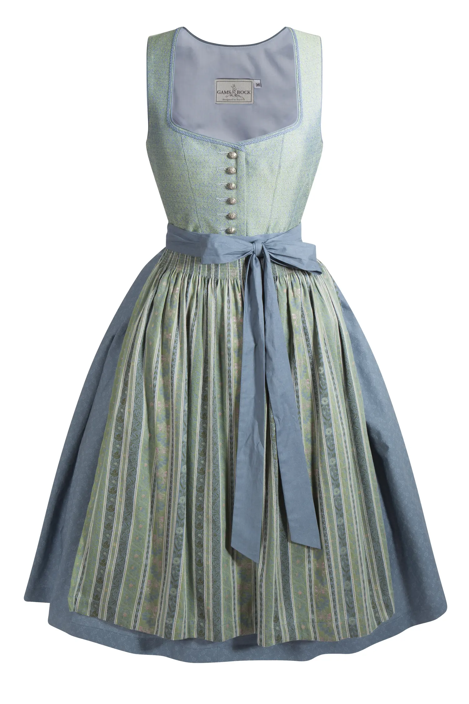 Festliches Dirndl von Gamsbock in mint/blau