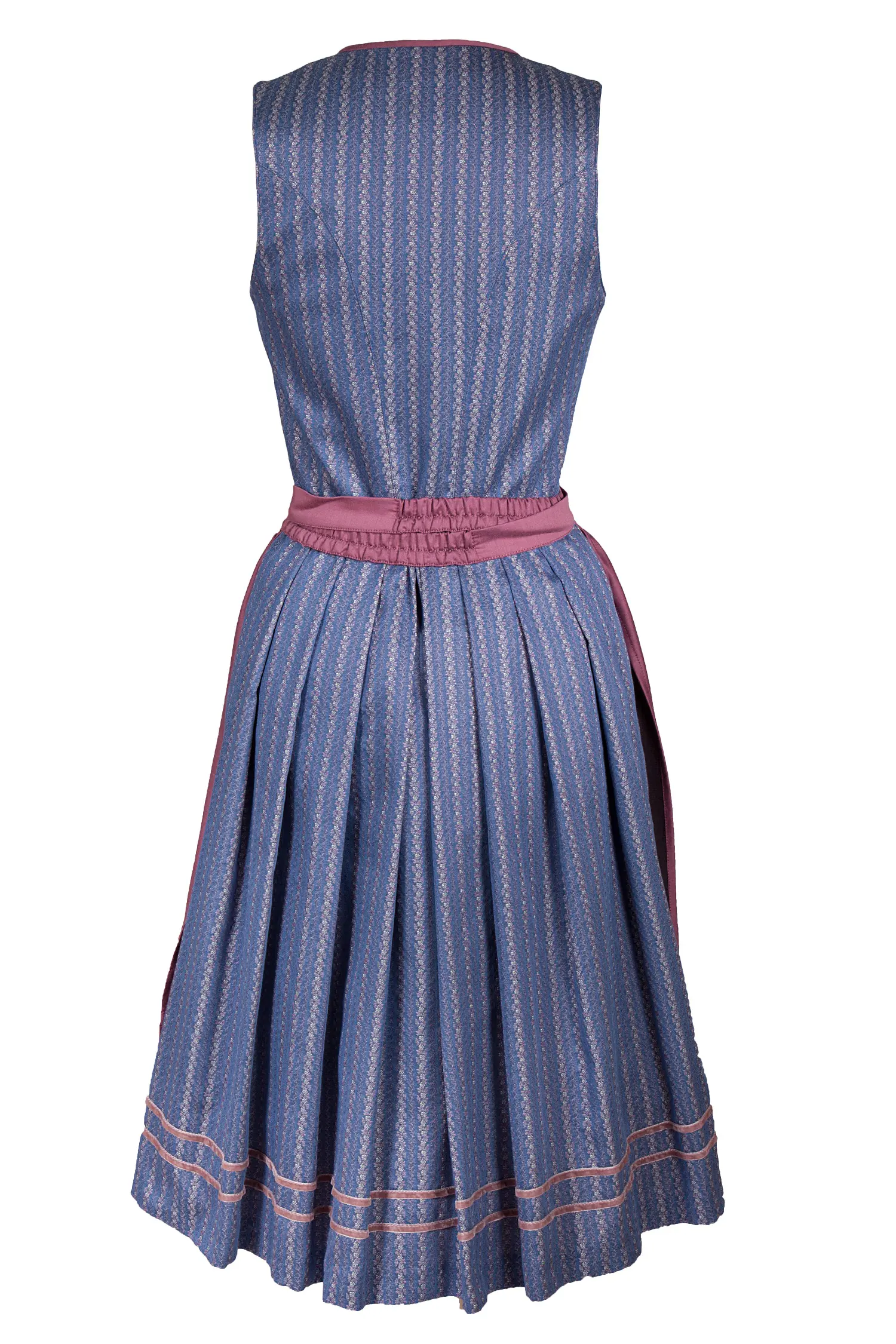 Midi Dirndl Doreen in blau hinten
