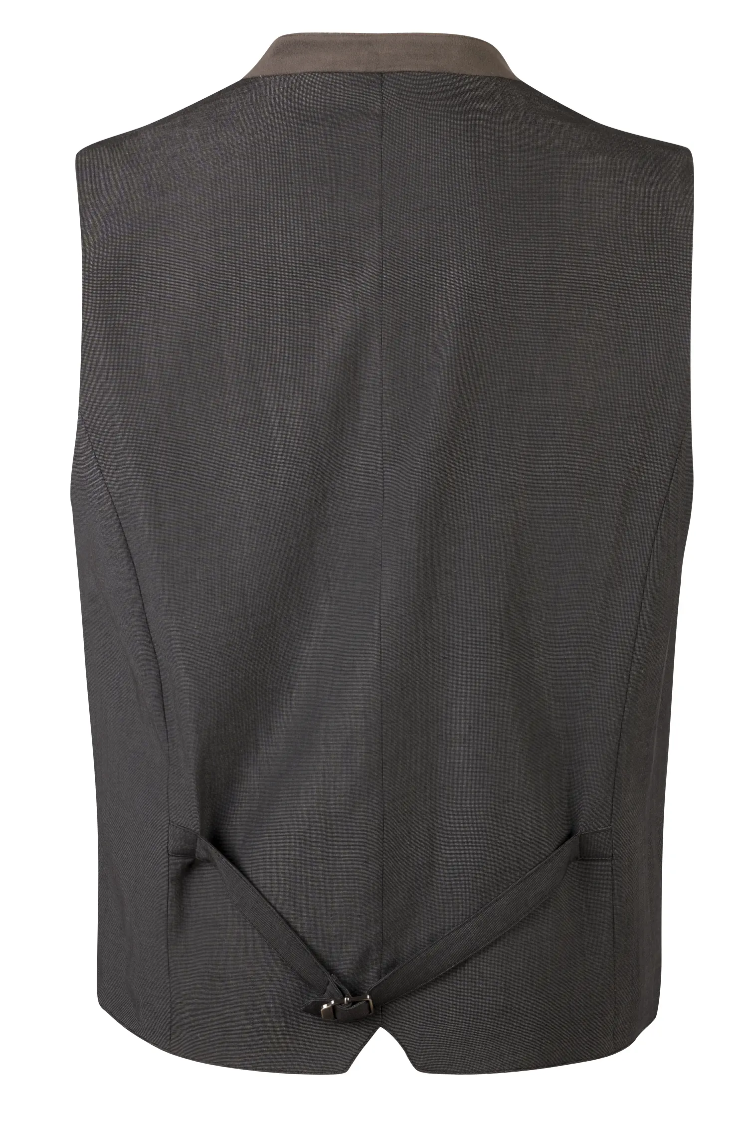Trachtenweste Benson in dunkelbraun - Rückansicht
