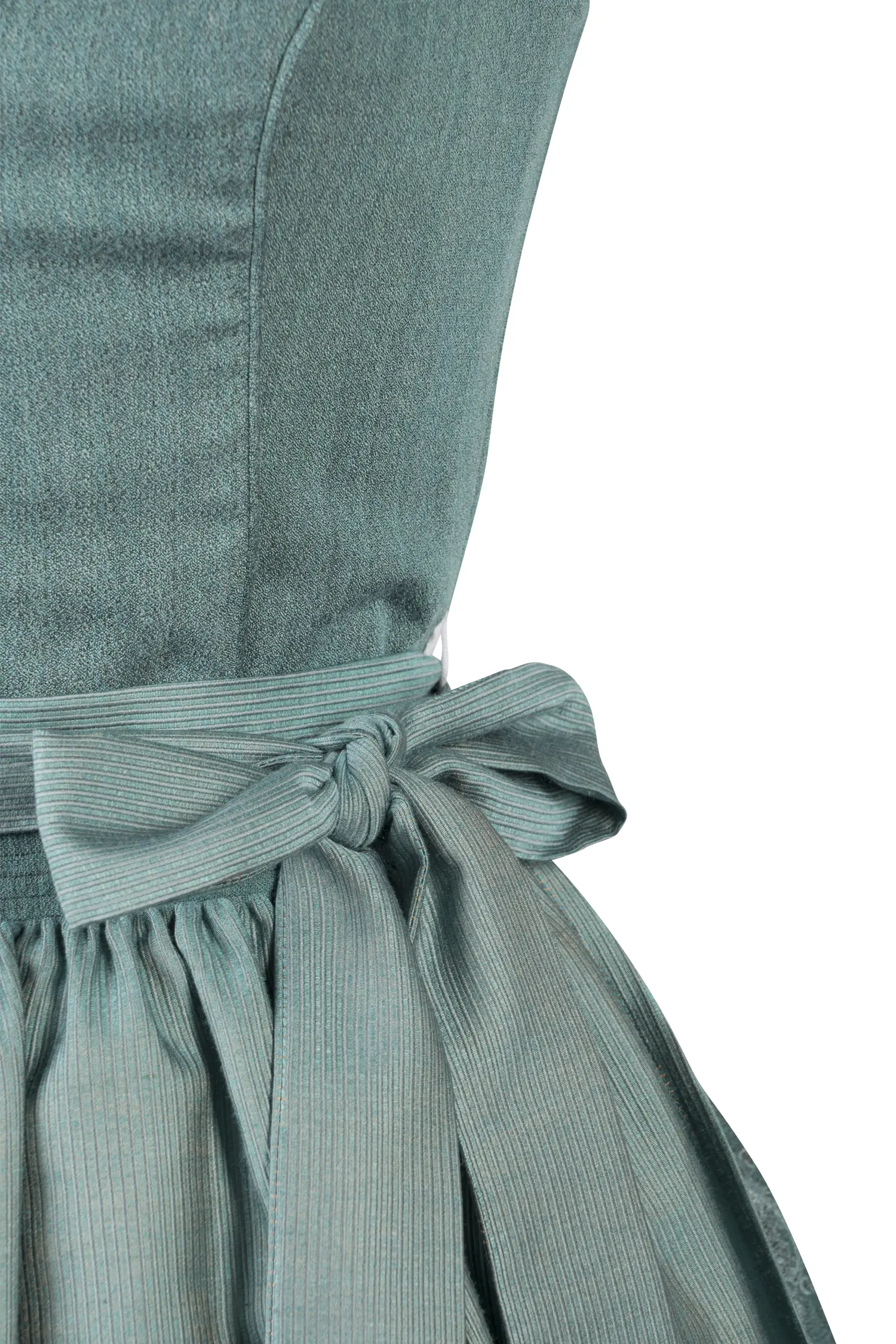 3098-0431-tk6-24-04-2904912 Dirndl Kaja in Petrolfarben Detail Mieder