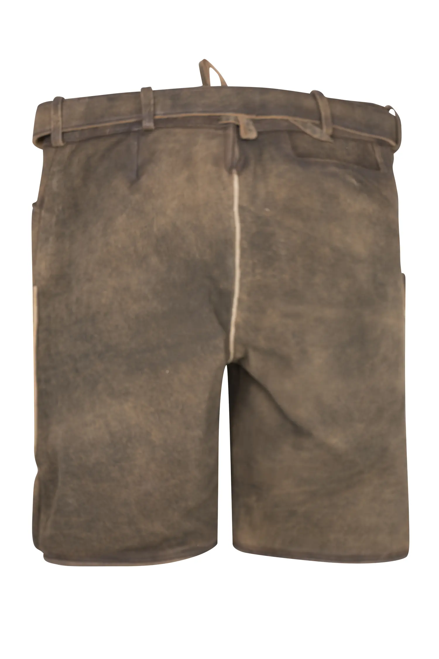 Lederhose Oskar in Braun Rückansicht