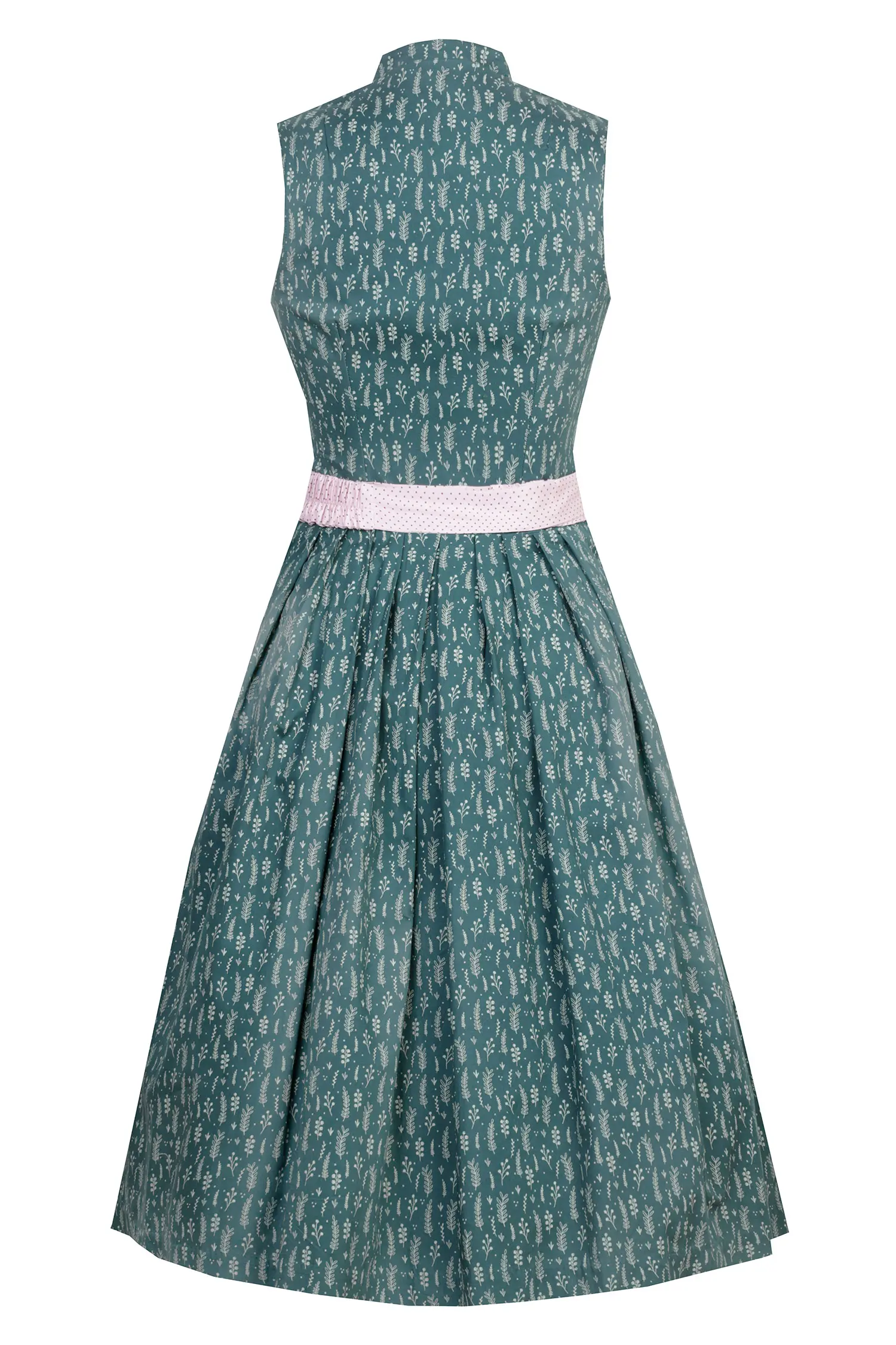 3081-0114-gn8-23-05-k-marjo2c Dirndl Greta in flaschengrün - Rückansicht