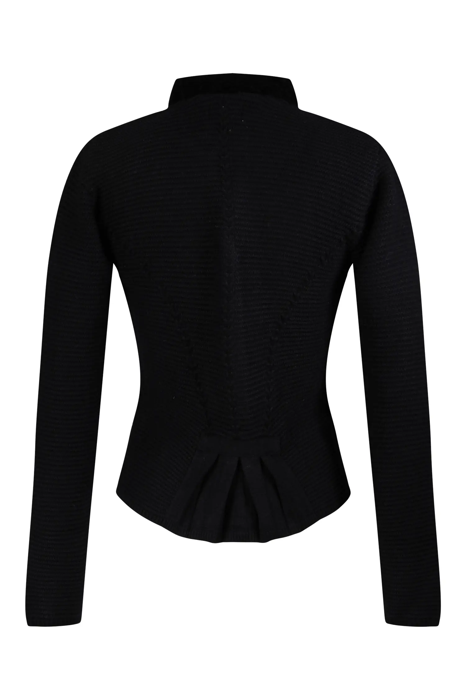 Trachtenstrickjacke Julia in schwarz - Rückansicht