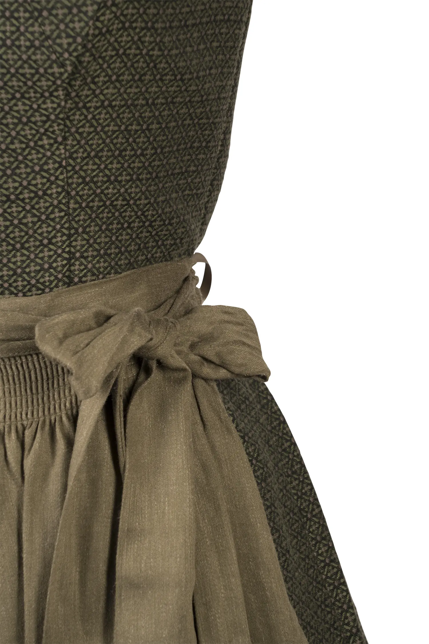 Dirndl Julia in Moosgrün Detail Mieder