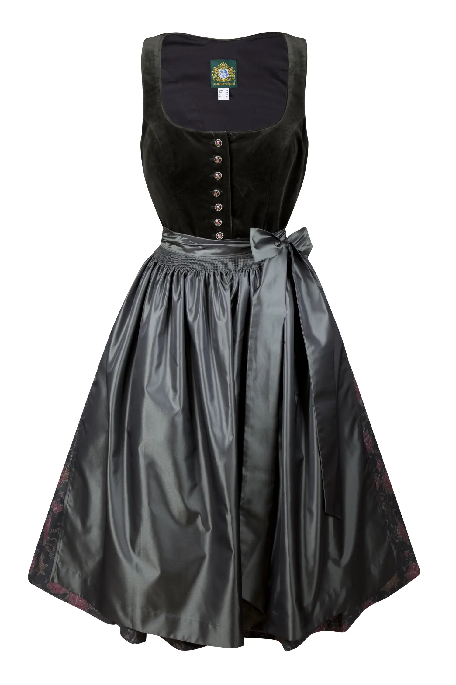 Dirndl Koflersee in oliv mit Samtmieder