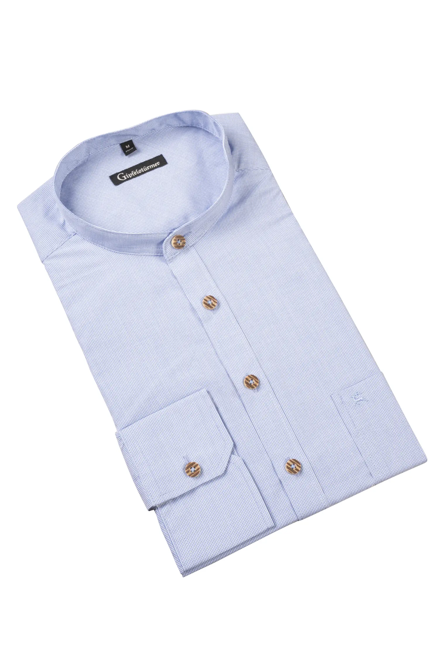 Gipfelstürmer Trachtenhemd mittelblau