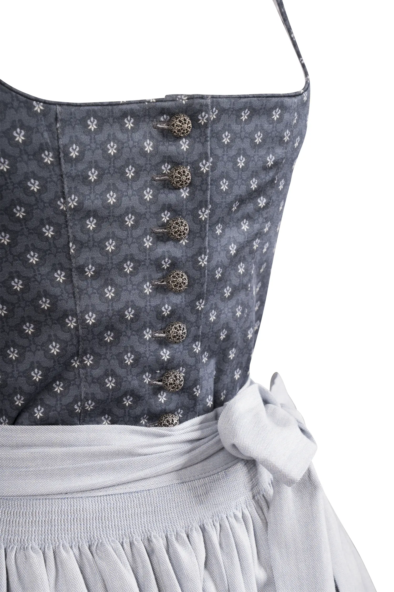 Hammerschmid Dirndl Pillersee in dunkelblau - Detail Mieder