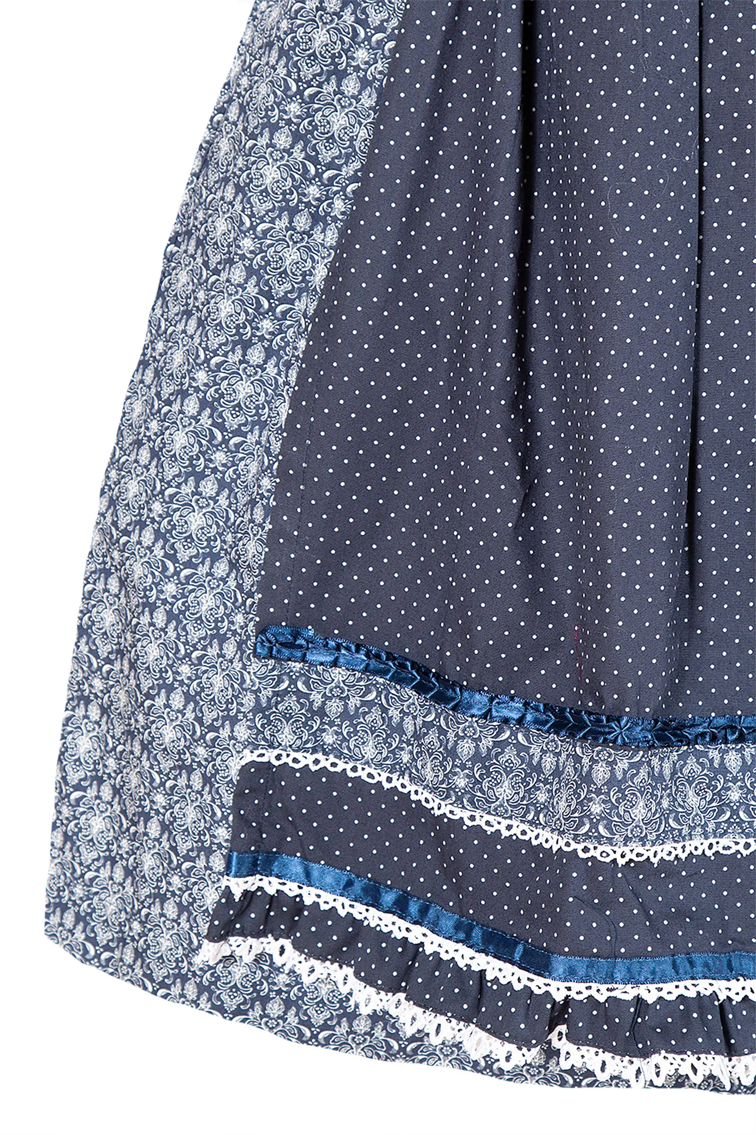 Dirndl in dunkelblau mit vielen Details von Happy Dirndl - Detail Rock