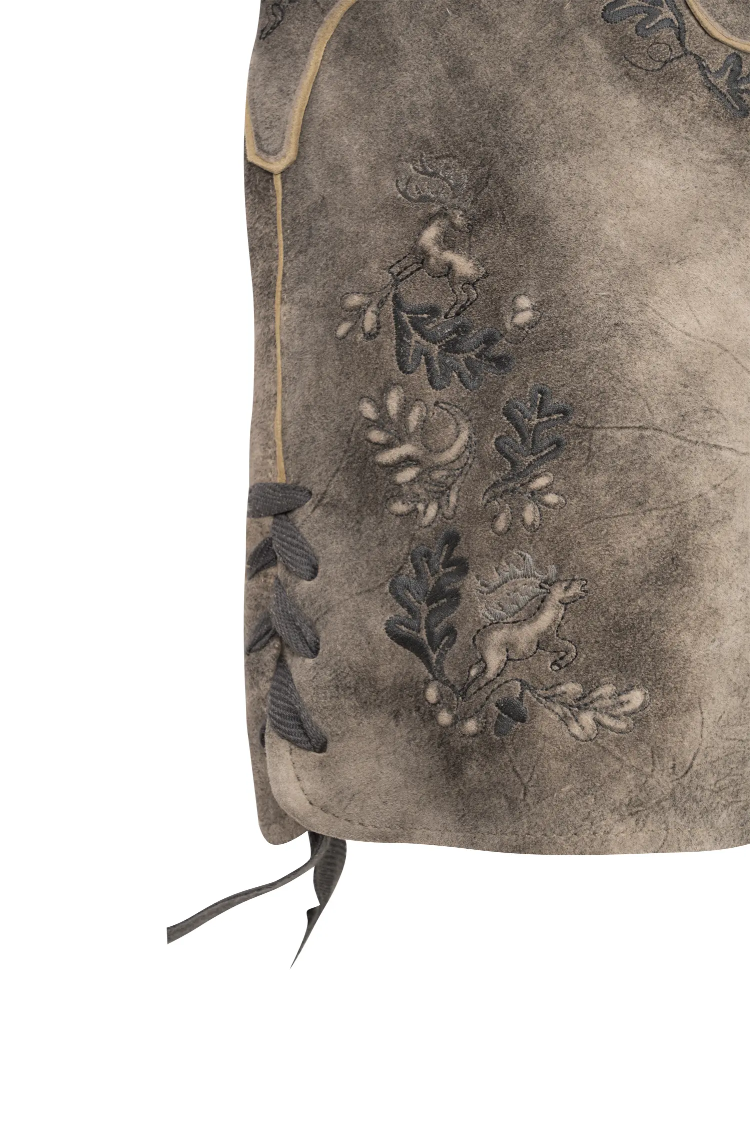 1613-1086-2ol-24-04-1704716 Lederhose von Spieth und Wensky in Grau Dea5til Stickerei