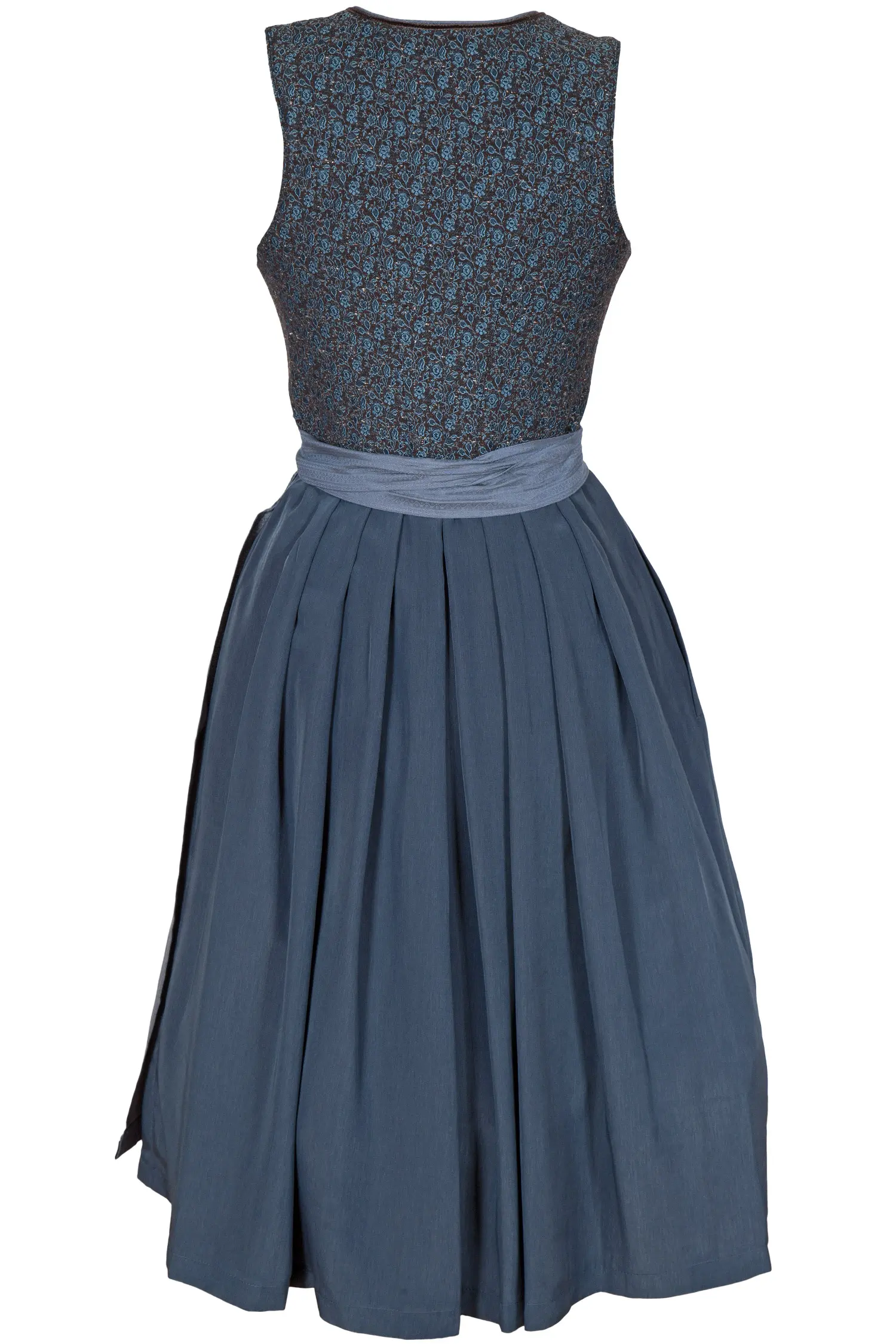 midi-dirndl-graublau-hochgeschlossen-3097-1656-bl6-20-09g-5210-c Midi Dirndl hochgeschlossen in graublau mit Rundhals hinten