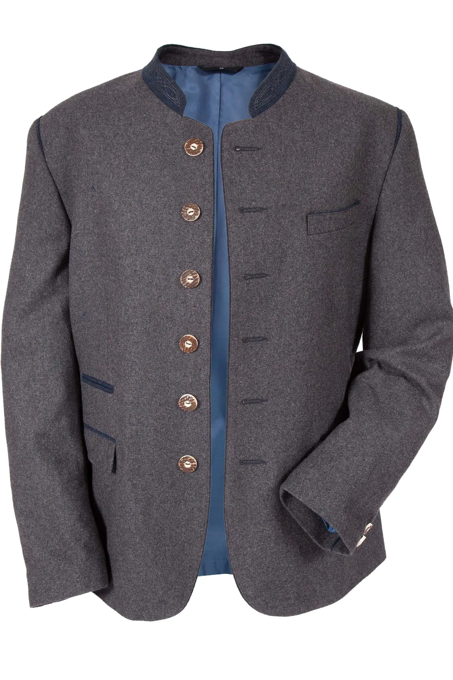 Herren Trachten Janker Titus in grau aus Loden