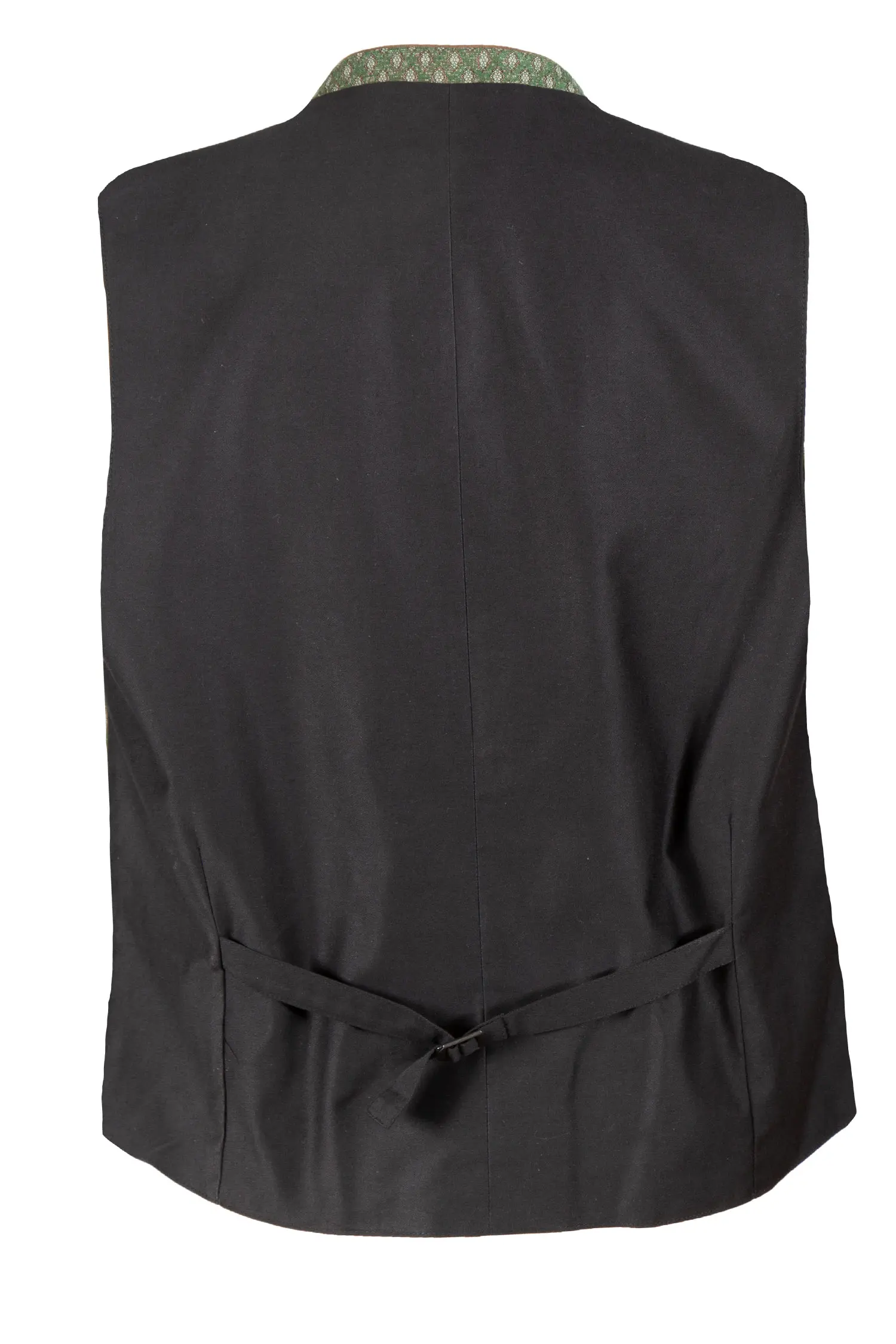 Braun gemusterte Trachtenweste Jannik - Rücken