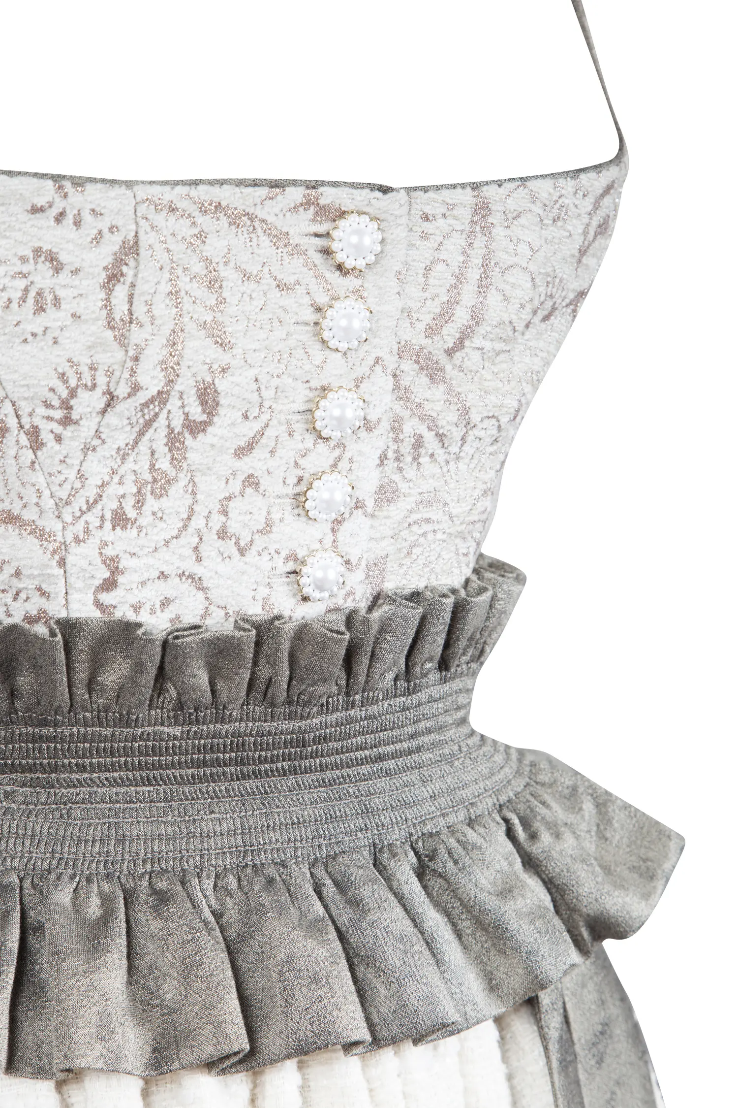 Sportalm Dirndl in creme mit extra Taillengürtel - Detail Mieder