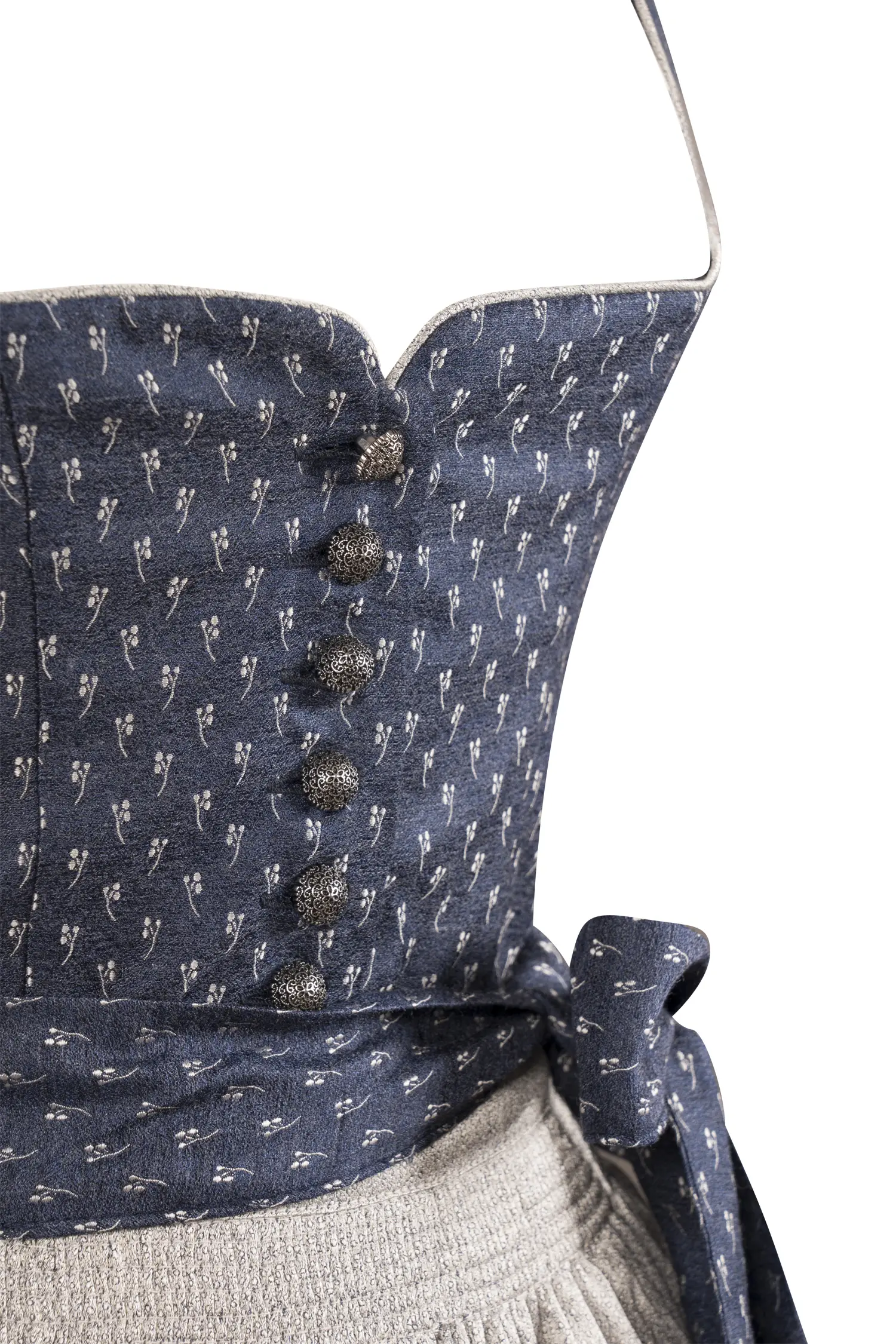 Dunkelblaues Dirndl von Sissi ey! - Detail Mieder