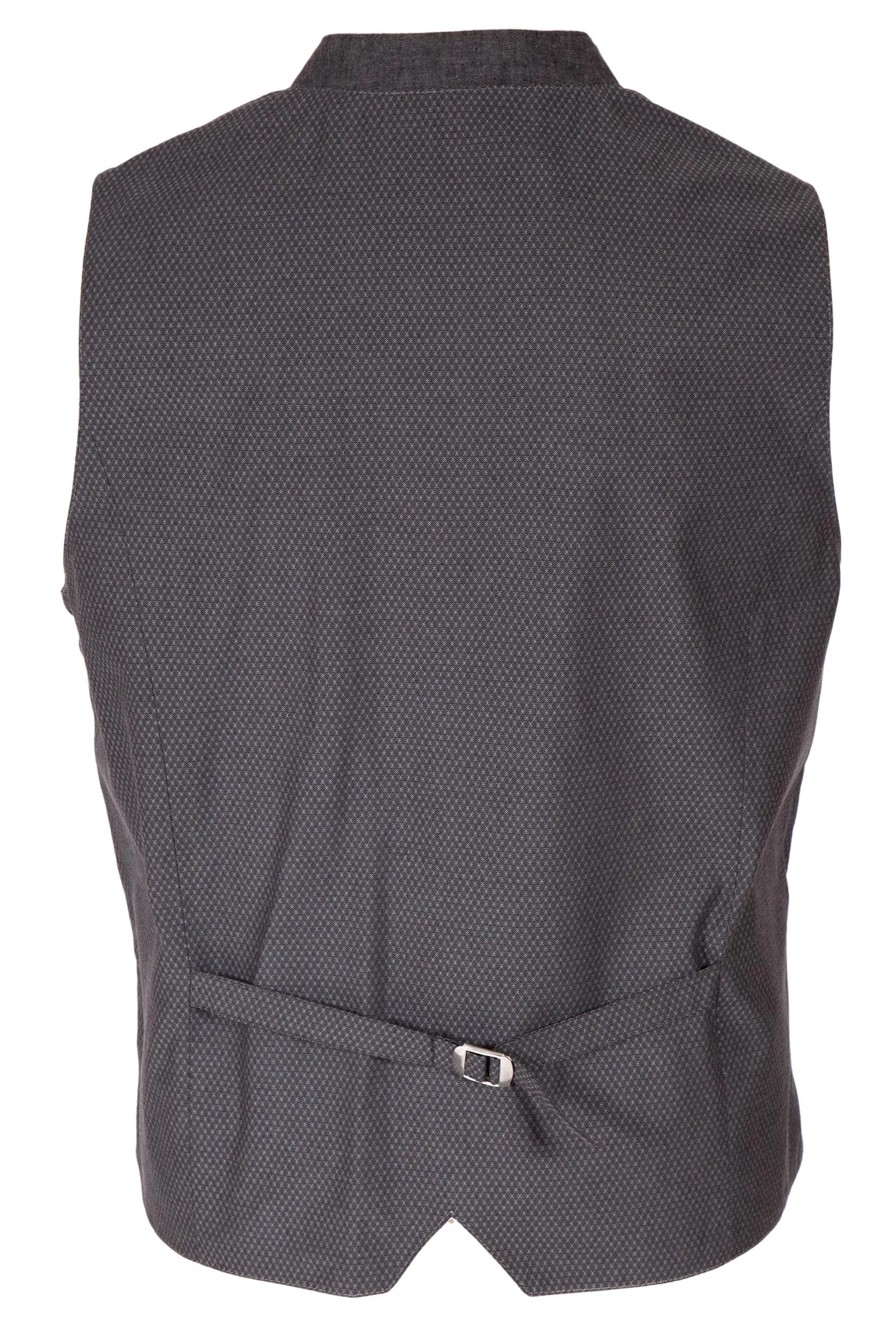 trachtenweste-bordeaux-1345-0080-rt8-20-01a-1885-c Trachtenweste in bordeaux aus Webstoff mit Punkten hinten