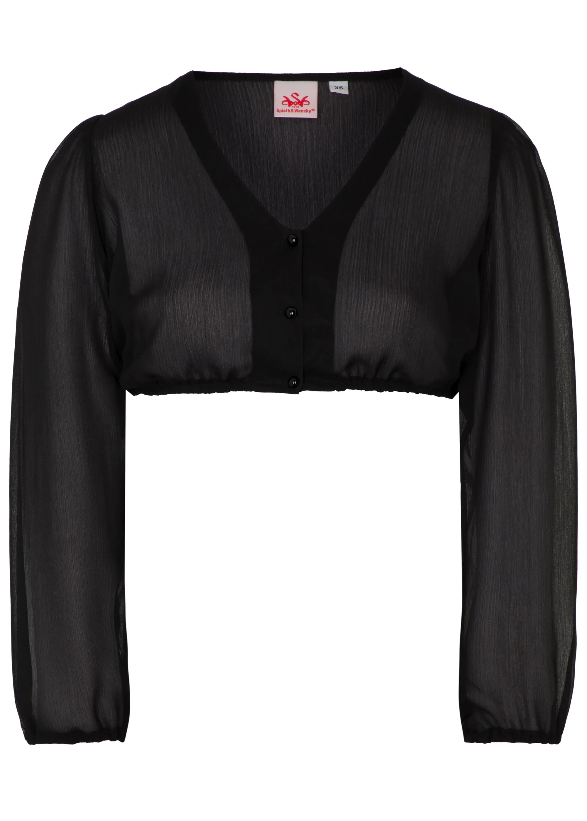 Dirndlbluse "Efeu", schwarz