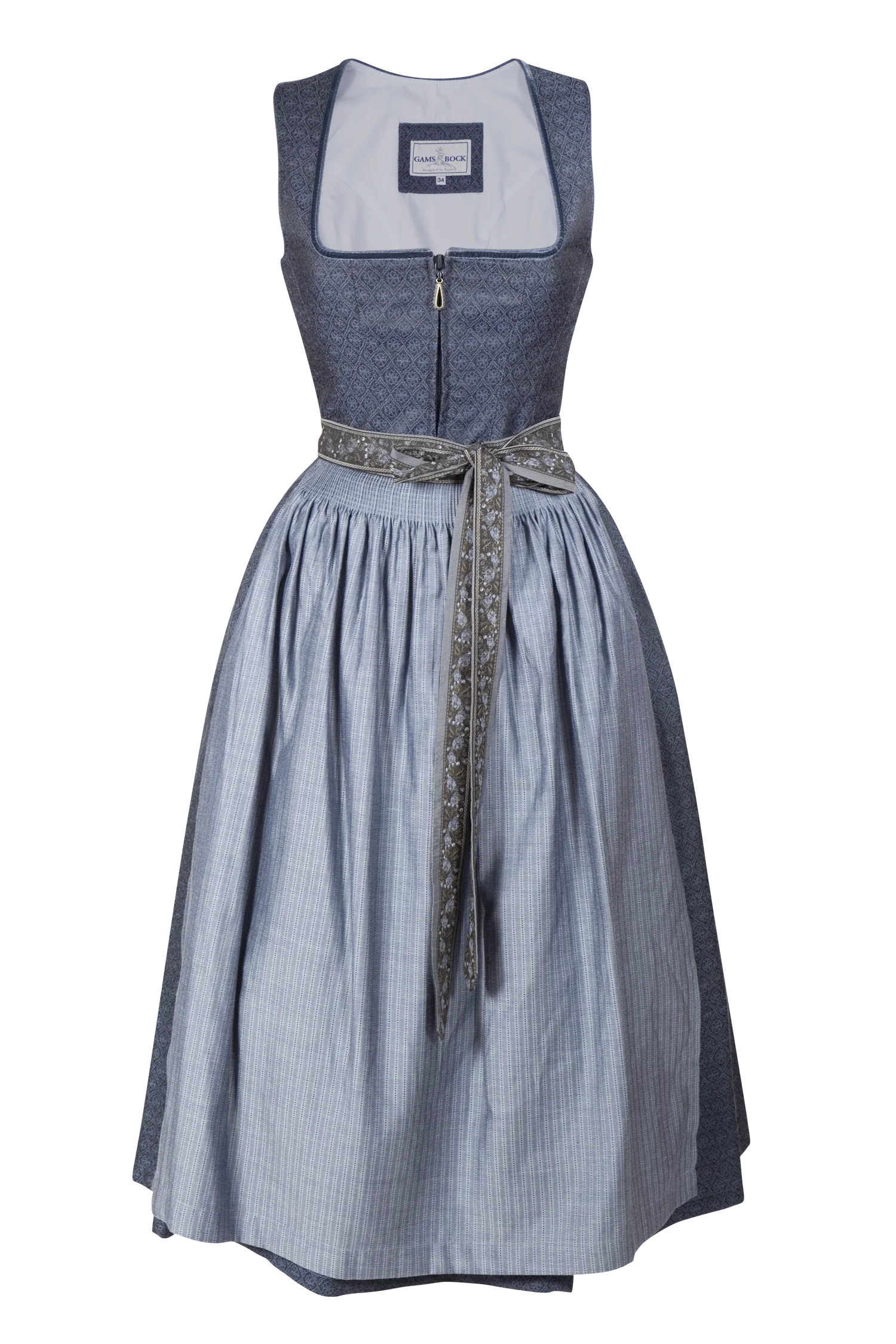3043-0144-bl7-23-06f-0744 Elegantes Dirndl in dunkelblau