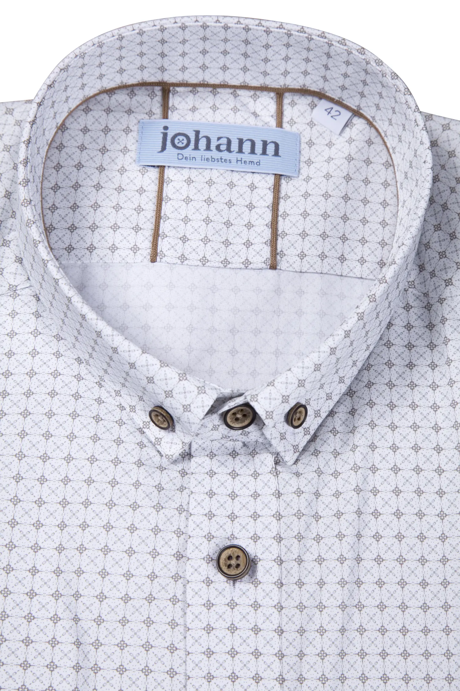 Trachtenhemd im modischen Design - Detail Kragen