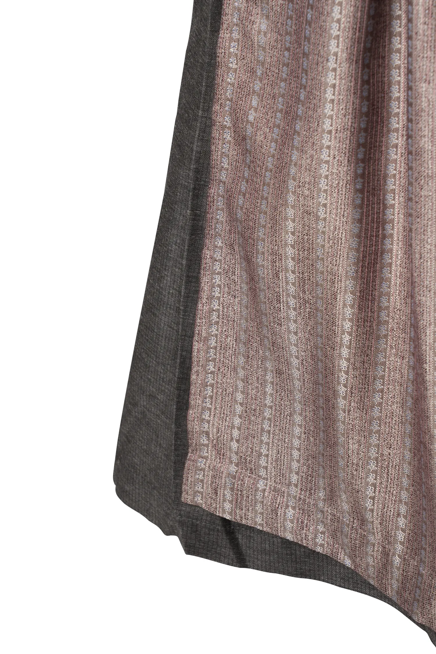 Extravagantes Stretchdirndl in grau / altrosa - Detail Rock