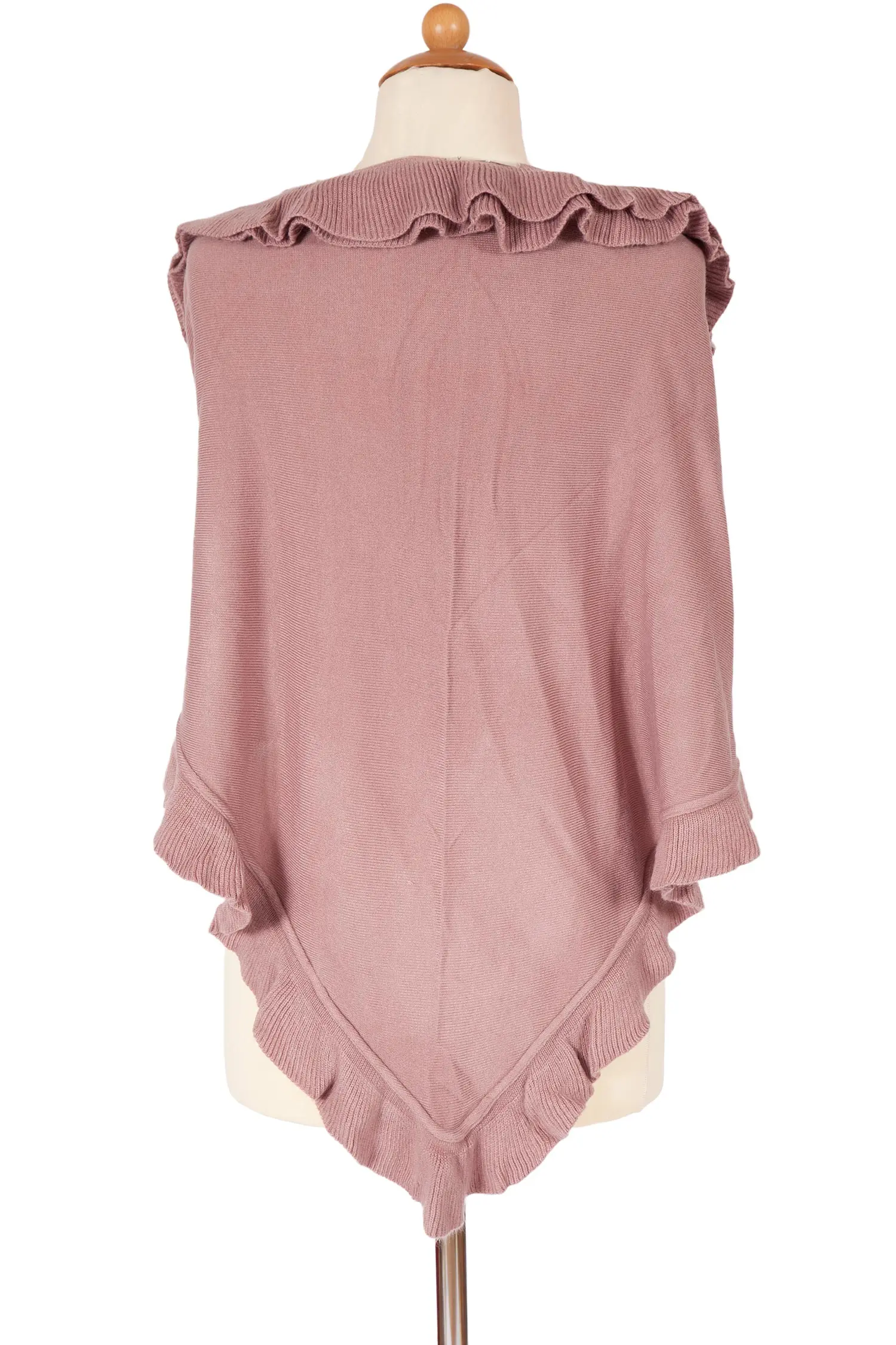 Poncho / Cape in altosa Feinstrick hinten