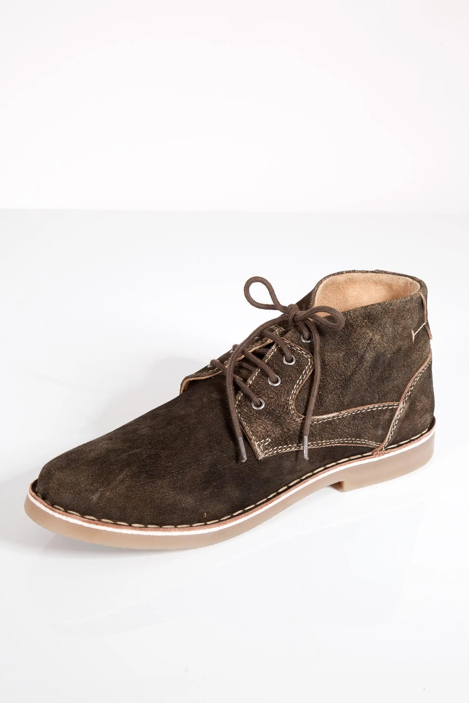 Herren Trachtenschuhe aus Leder in dunkelbraun 