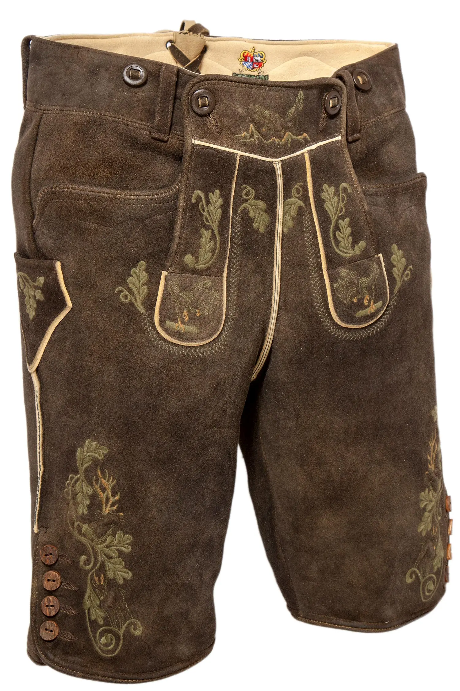 meindl-lederhose-dunkelbraun-oliv-1612-1002-ba7-19-09b-9249-a Meind Lederhose Grafenstein in ahorn und oliv