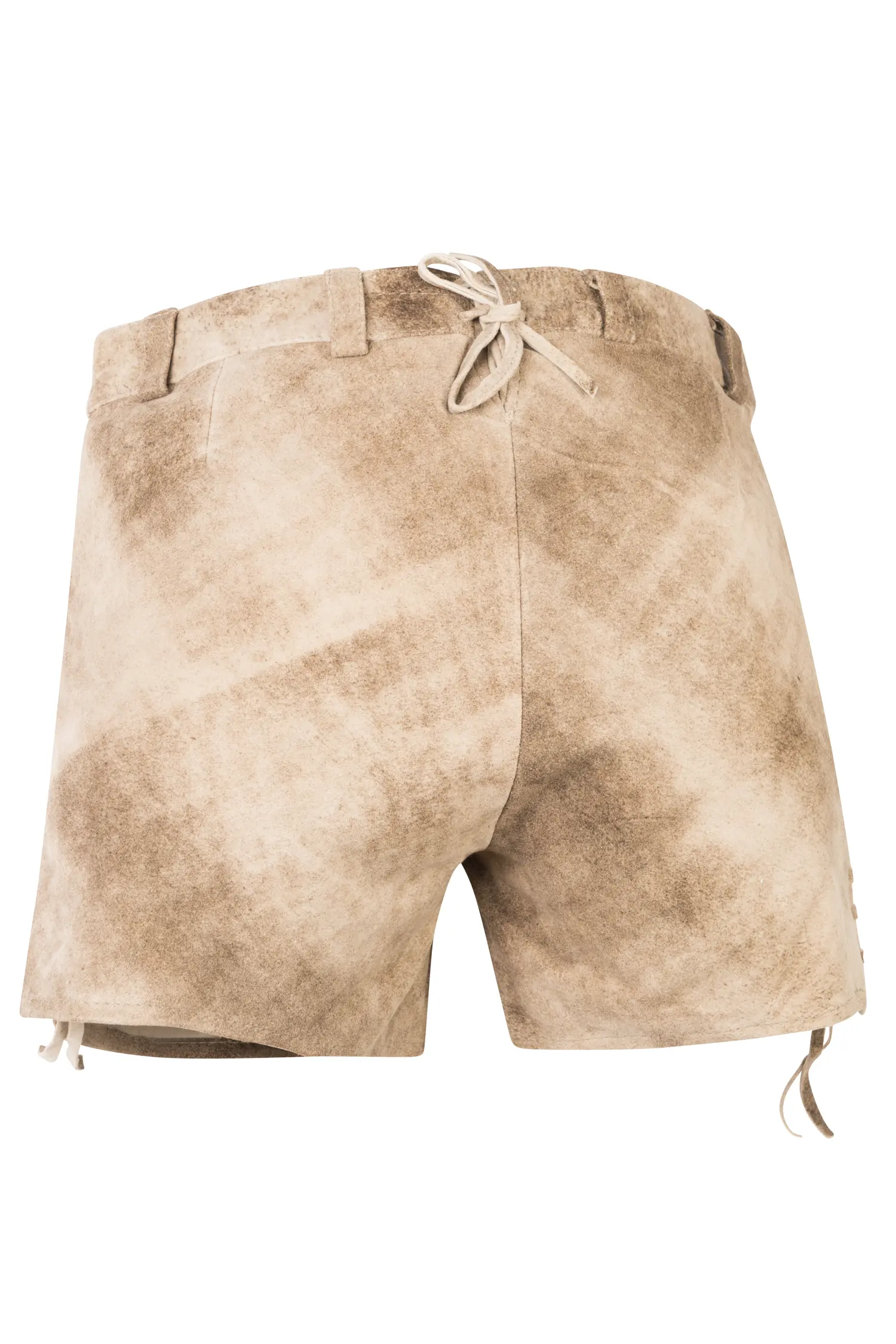 2601-1096-3br-23-08-14-01773 Kurze Lederhose Alysa in hellbraun für Damen - Rückansicht