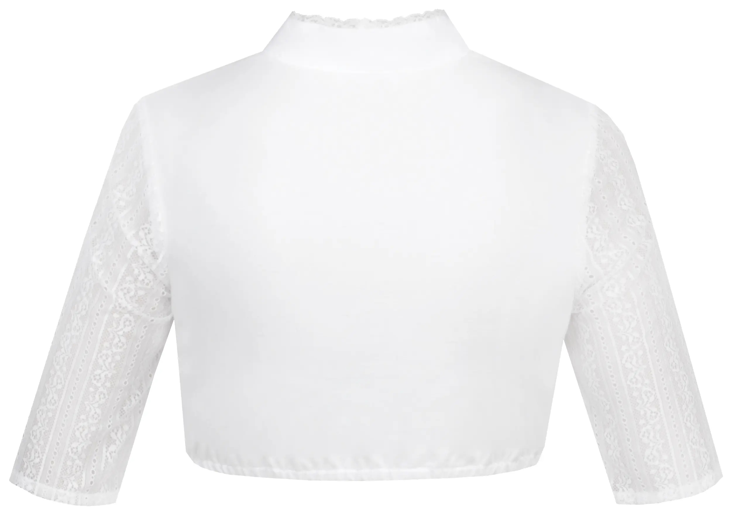 2567-0033-ws3-02 Dirndlbluse Ira-Christina weiß mit Schneewittchenkragen - Rückansicht