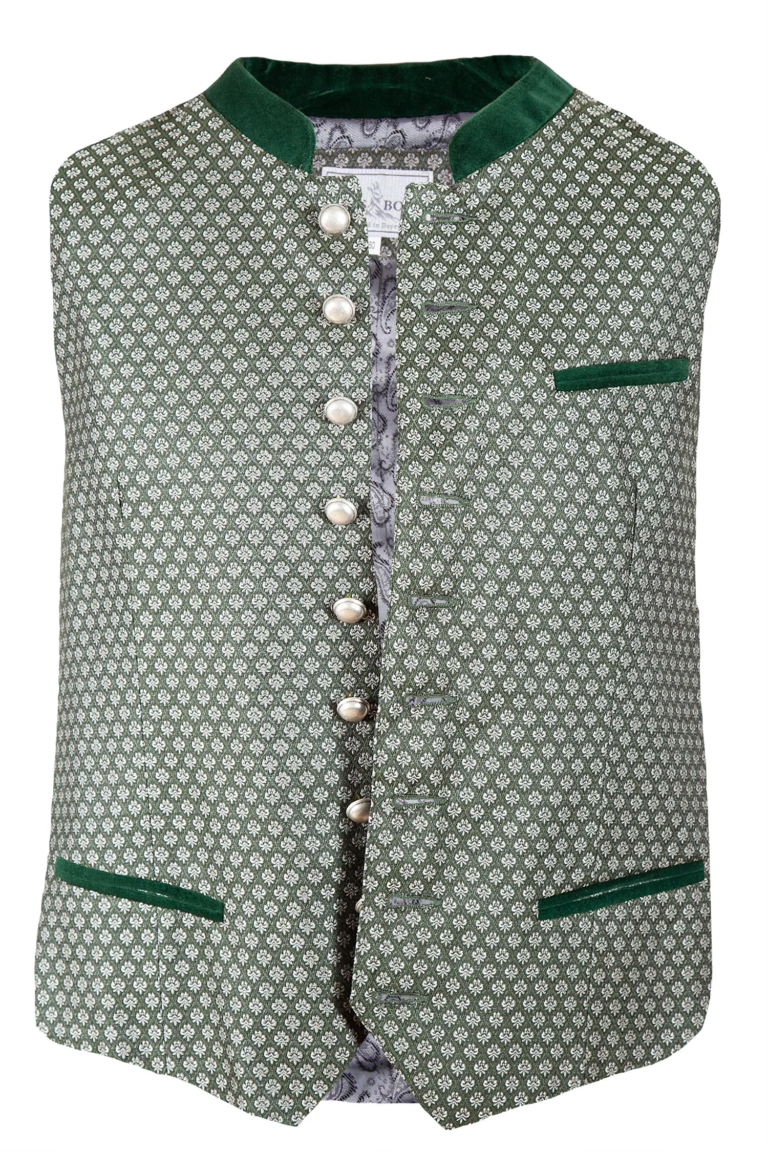 Herren Trachtenweste Leopold in tannengrün