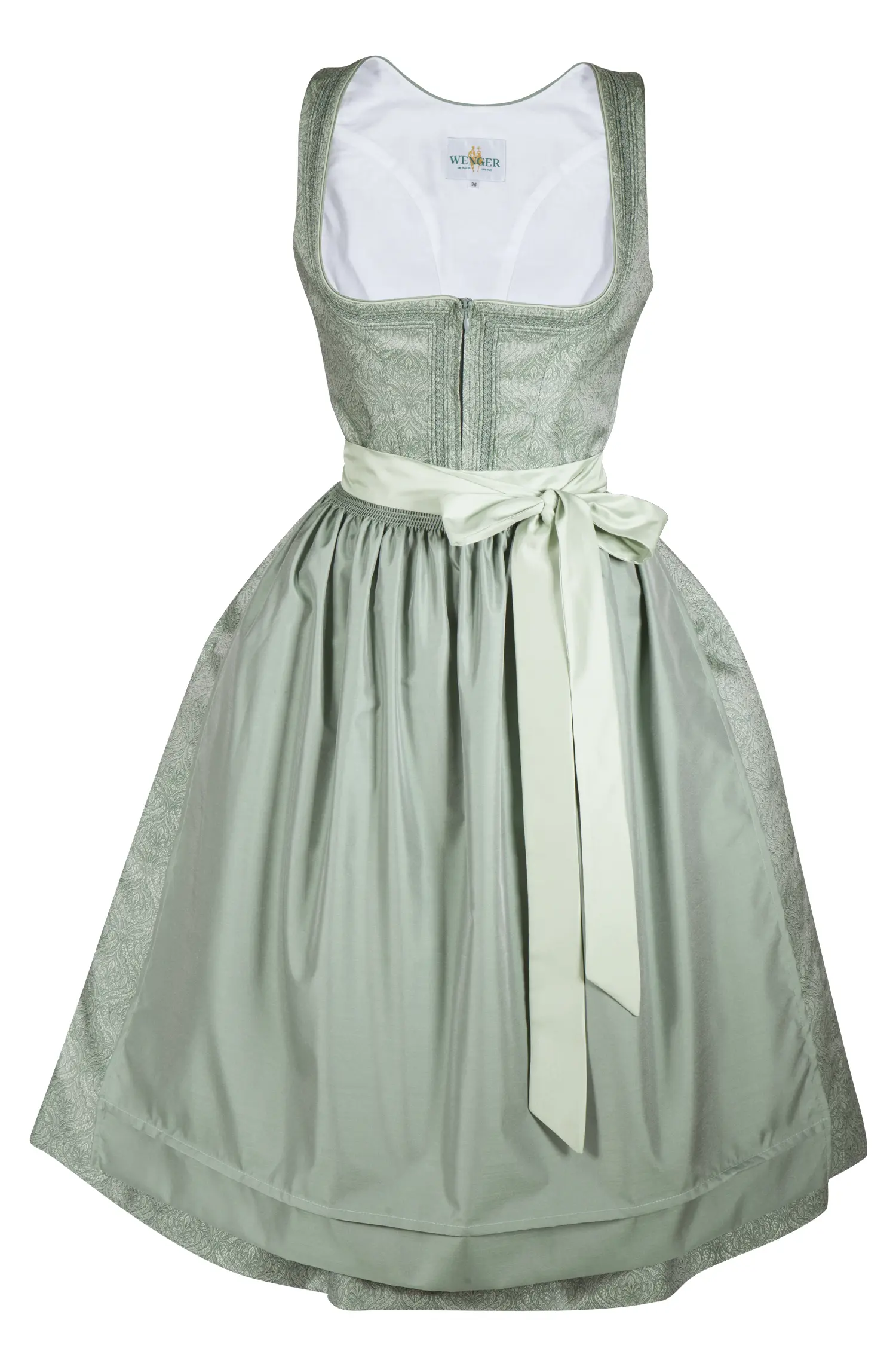 3098-0337-gn4-23-04i6380 Dirndl Loni von Wenger in mint / salbei