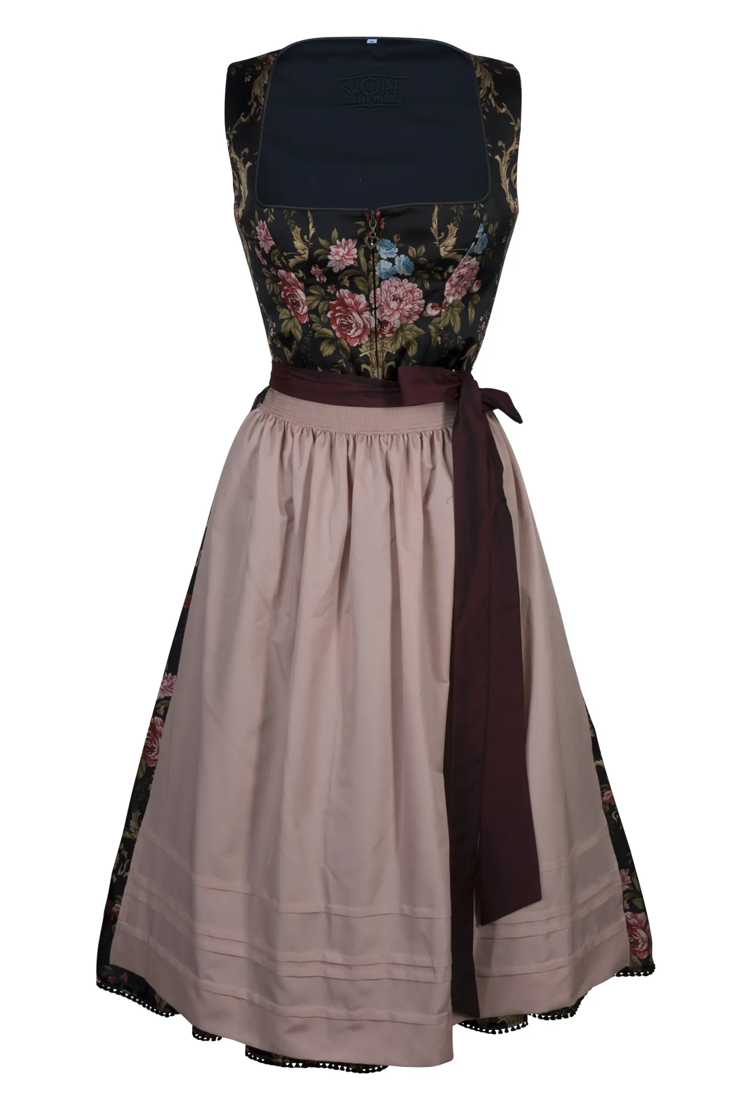 Sportalm Dirndl in schwarz mit extra Gürtel