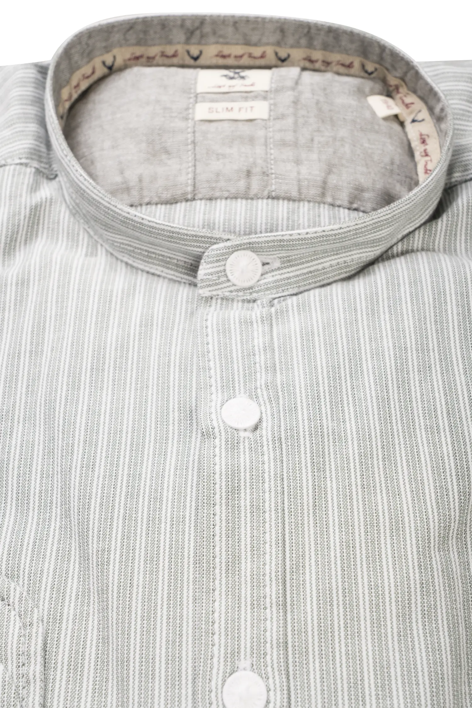 1529-0057-gn5-23-08-2402697 Fesches Trachtenhemd grün meliert - Detail Kragen