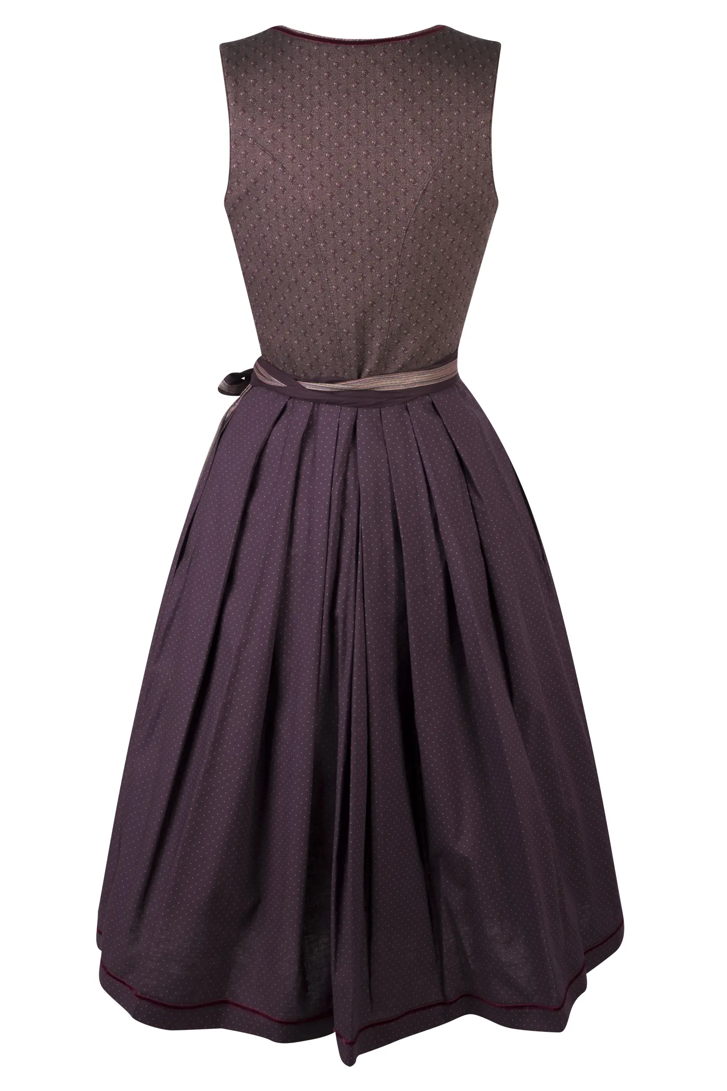 3098-0368-rt8-23-09-2802922 Elegantes Stretchdirndl in bordeaux - Rückansicht