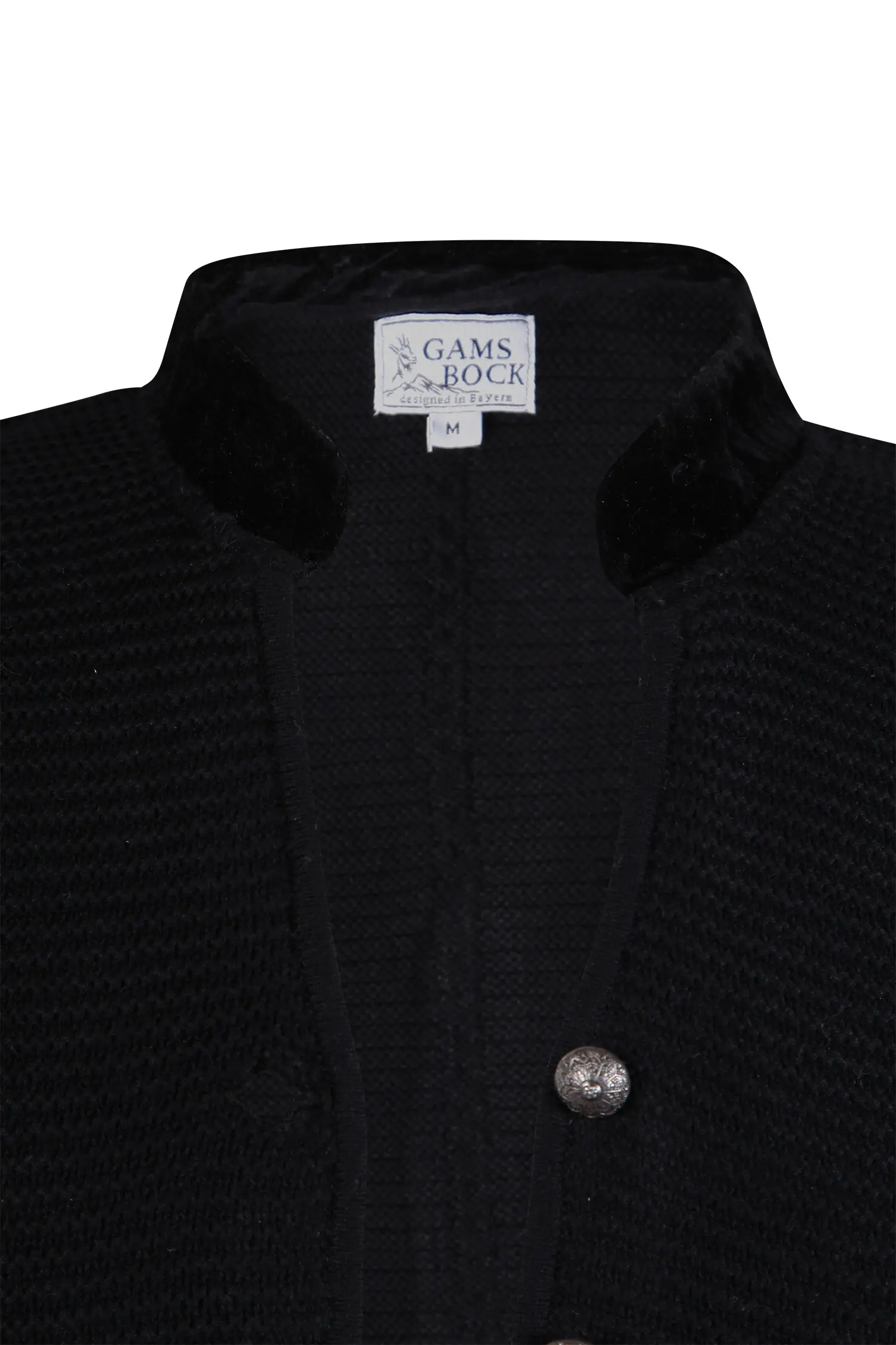 Trachtenstrickjacke Julia in schwarz - Detail