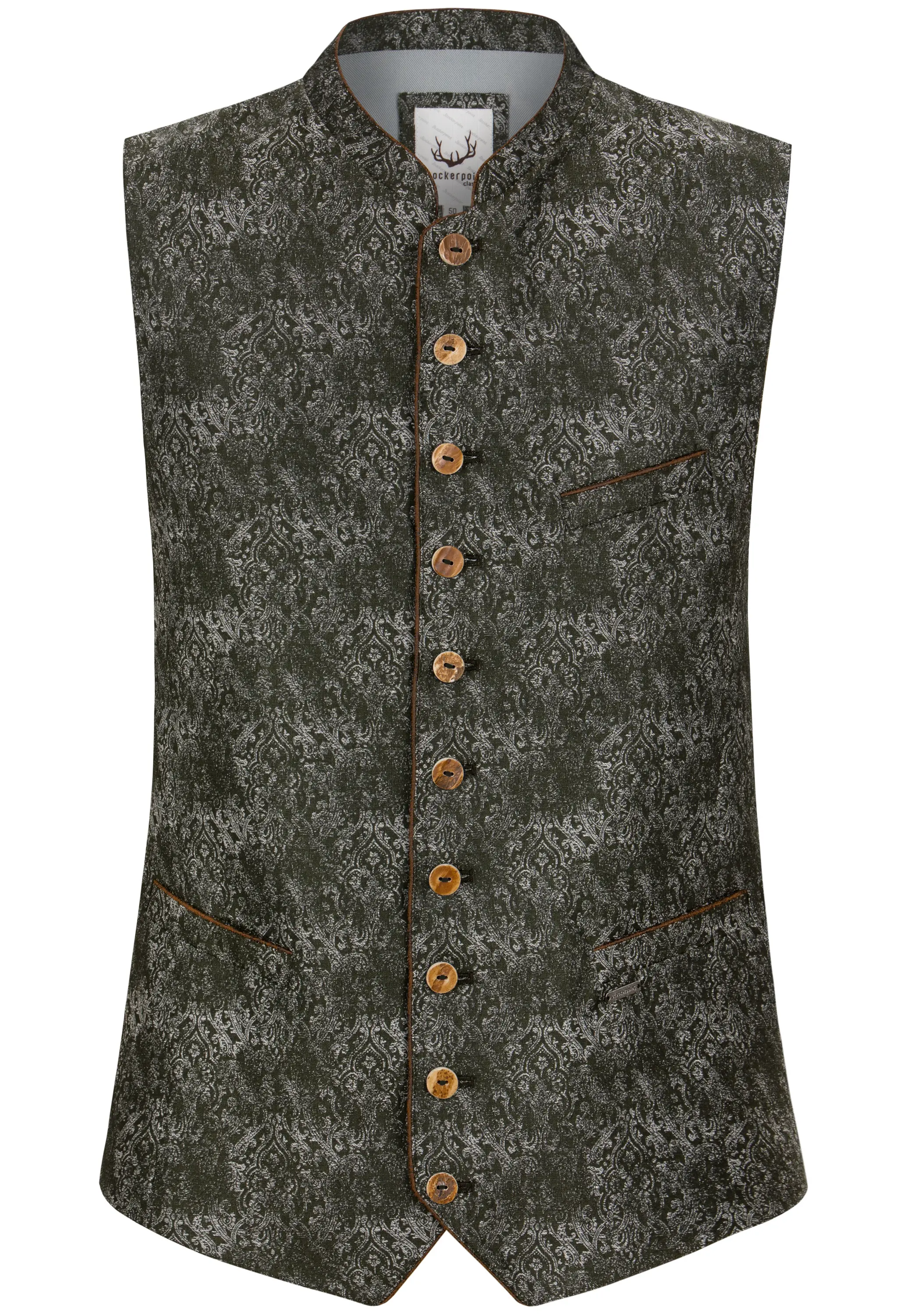 braun grüne trachtenherrenweste