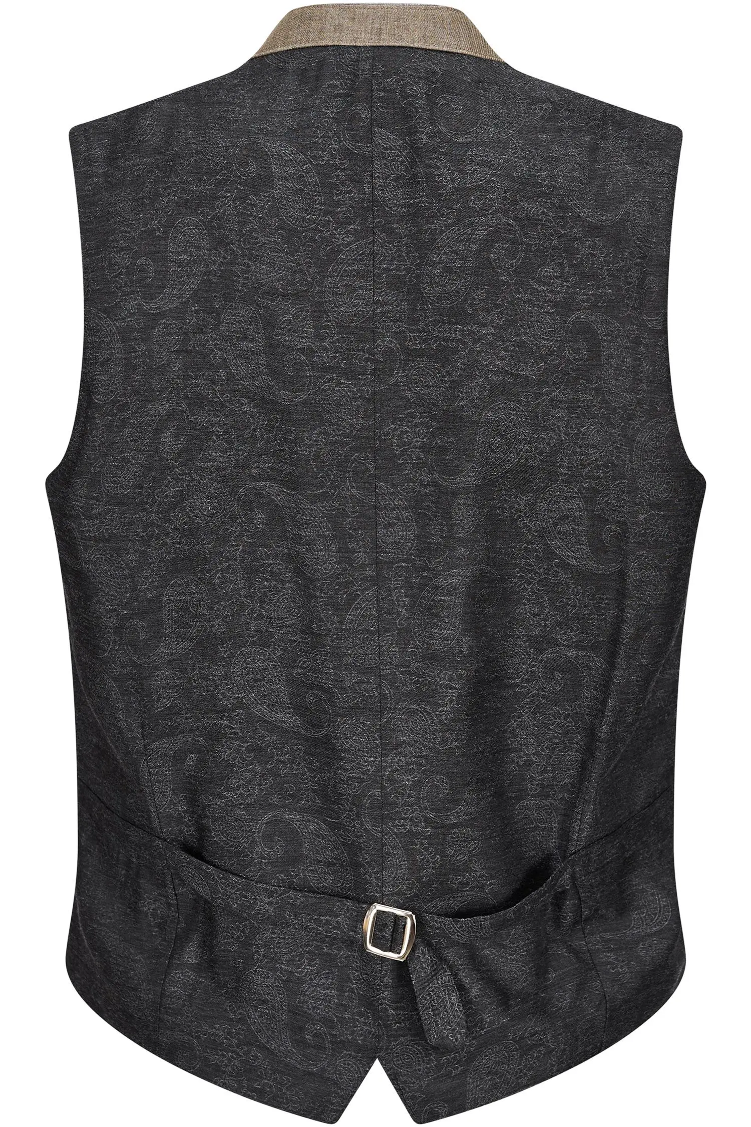 Kaiseralm Weste mit Lederkragen Brixen in Beige