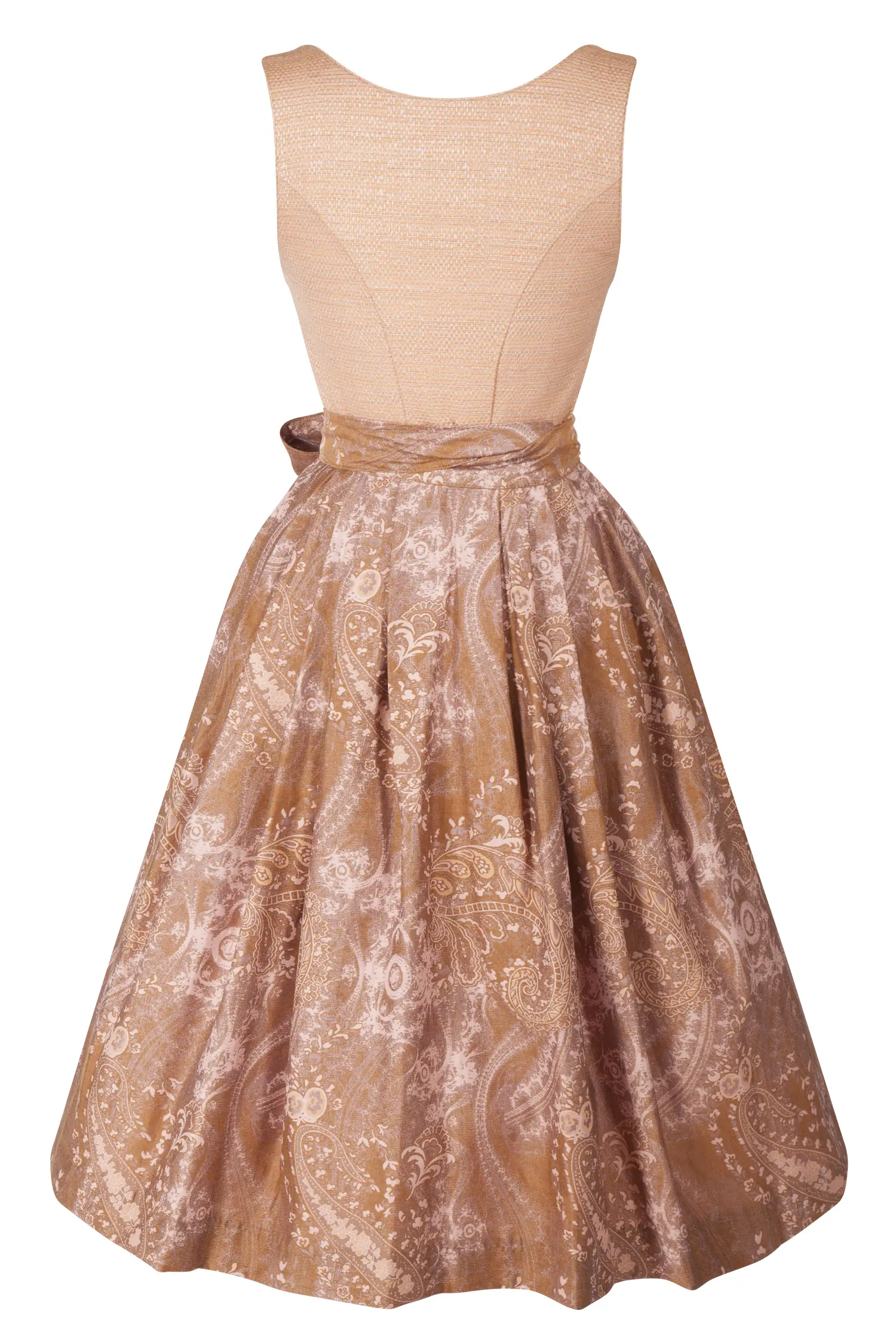 Dirndl Isabella von Sissi ey! in Webstoff-Optik und auffälligem Rock - Rückansicht