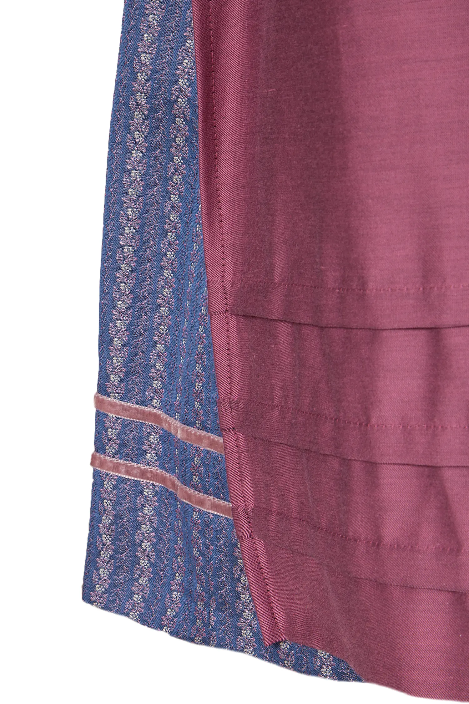 Midi Dirndl Doreen in blau Schürze